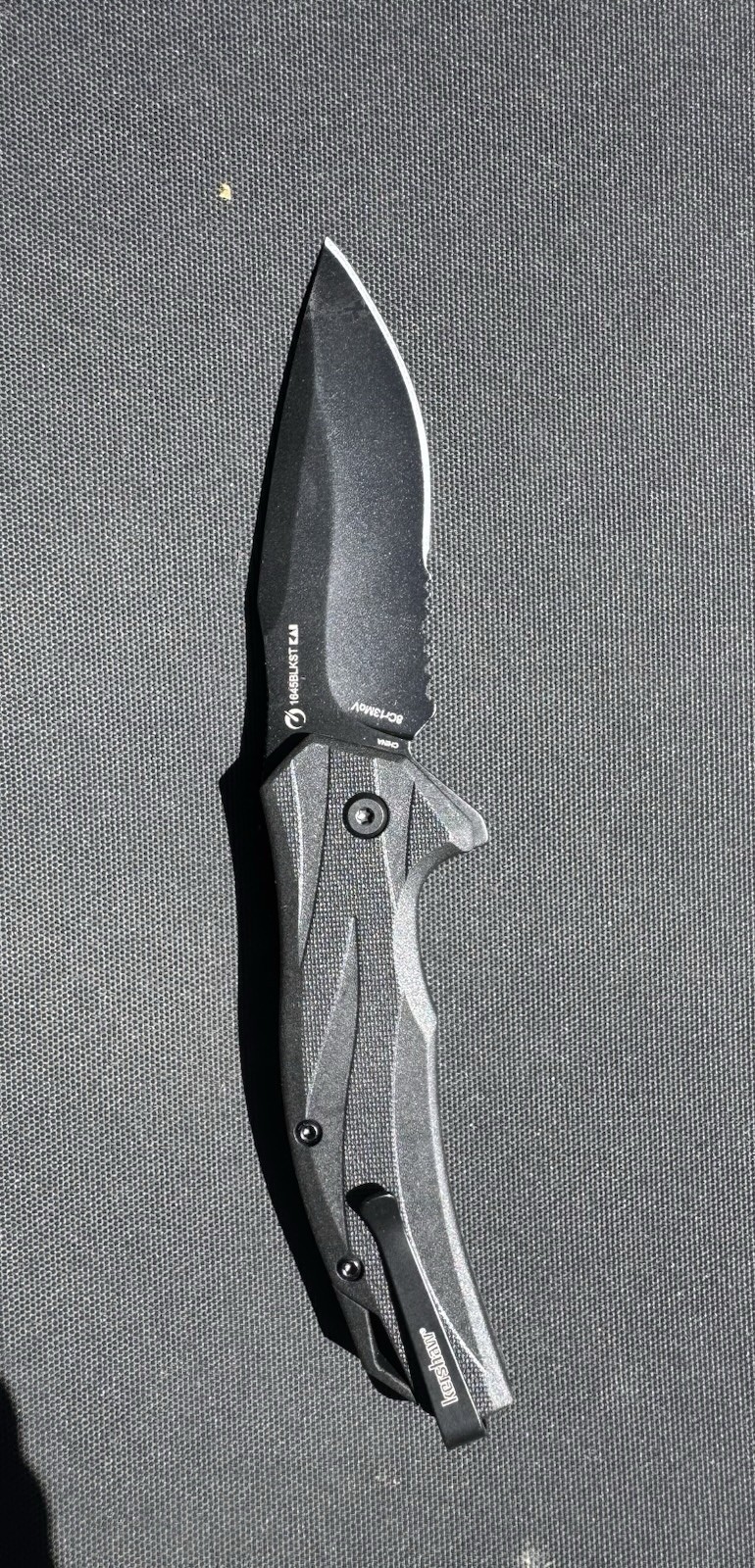 KERSHAW LATERAL 1645BLKST All Black Oxide Speedsafe Combo Blade, Very Smooth 
