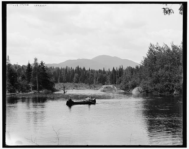 Cold Brook New York 1900s Ampersand Mountain Canoes Adirondack Mountains