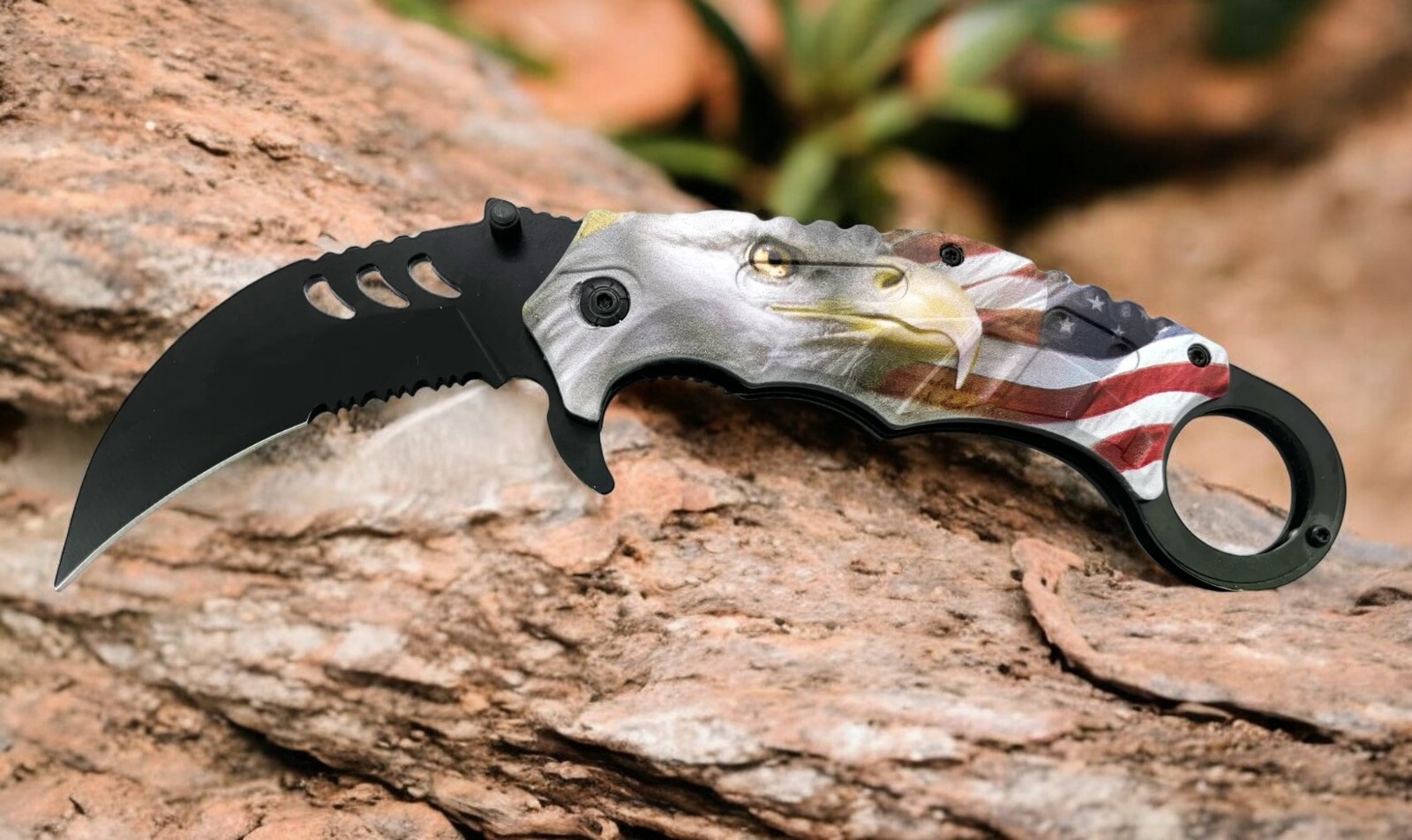 Tiger-USA  Karambit Style - American Eagle Handle