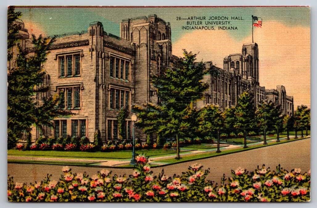 Butler University Jordon Hall Indianapolis IN Indiana Postcard 
