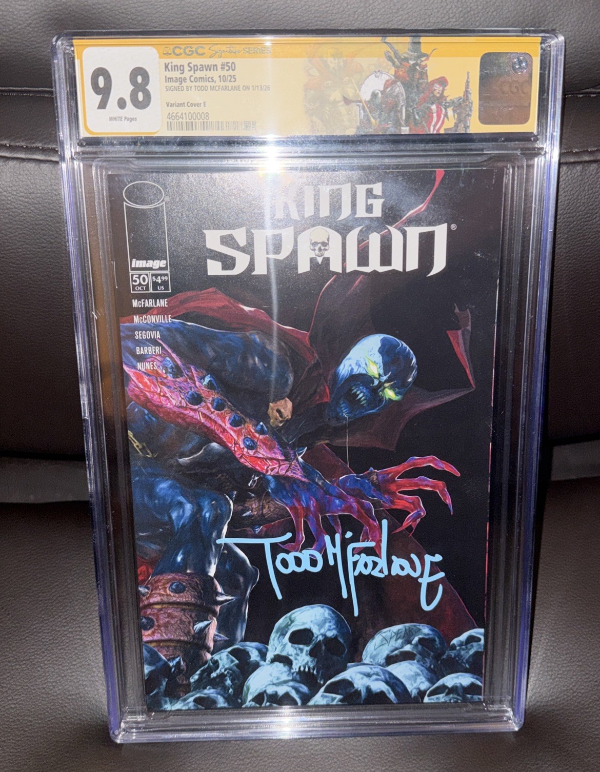 KING SPAWN #50 CGC 9.8 SS Todd McFarlane SIGNED CUSTOM LABEL💀Mark Spears