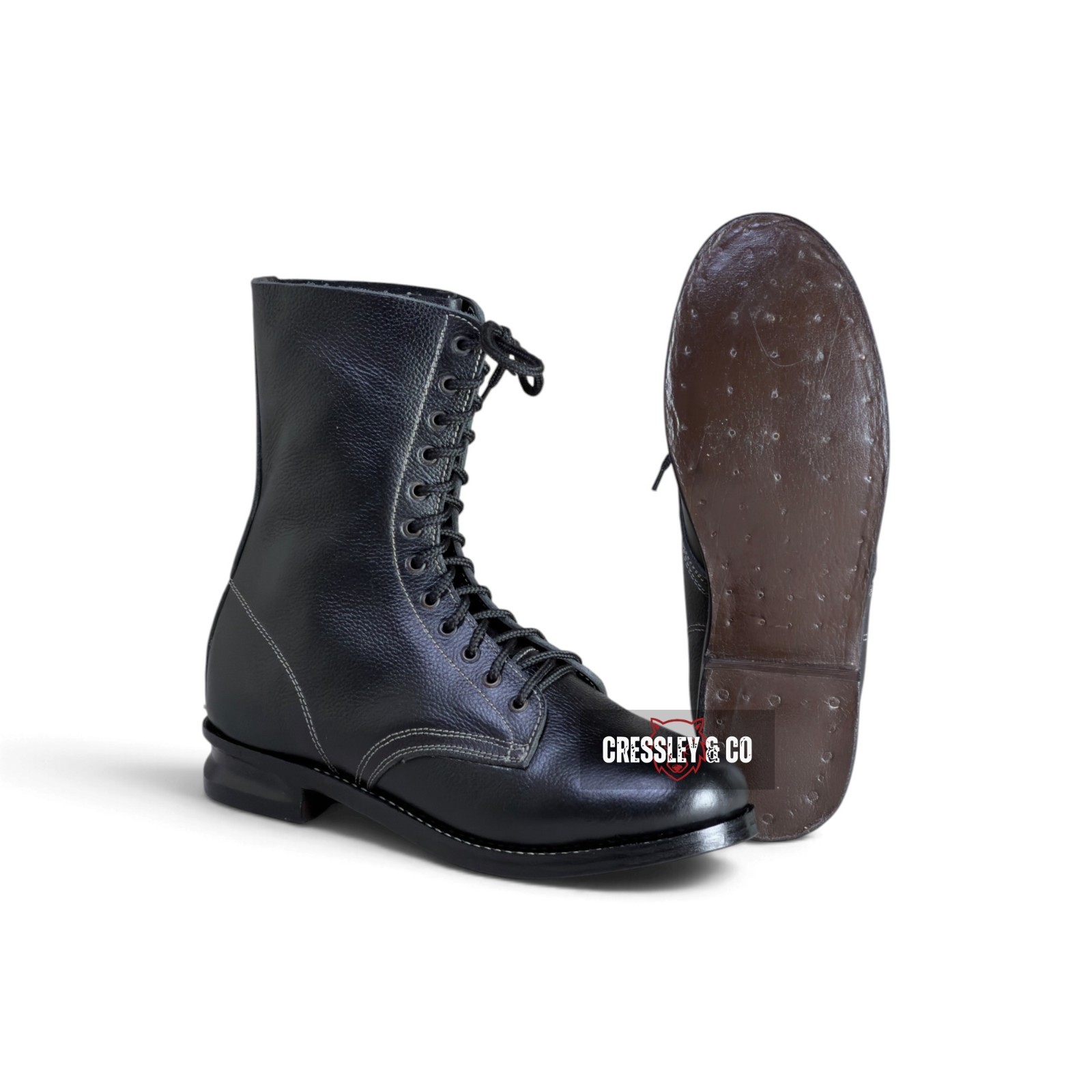 WW2 GERMAN FALLSCHIRMJÄGER 2ND MODEL JUMP BOOTS - BROWN SOLE REPRO, Made to Size