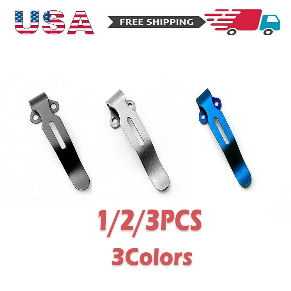 1/2/3Pcs For Benchmade 535 Deep Carry Pocket Clip Stainless Steel Replacements