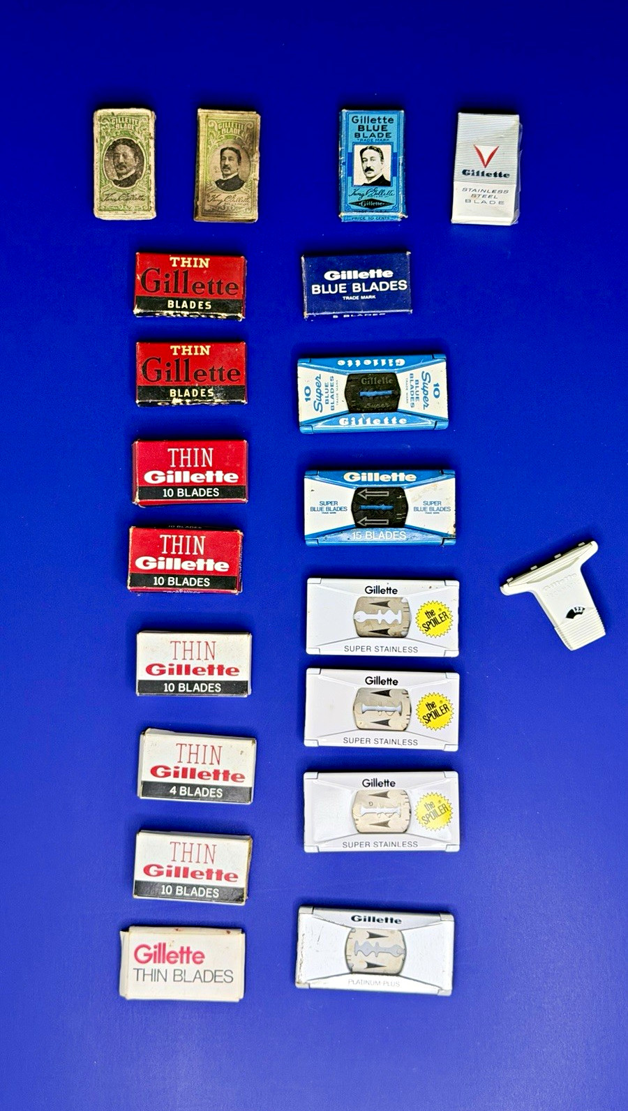 Vintage Gillette Razor Blade Lot 23pc 5 NOS 1920s-80s Techmatic Twinjector