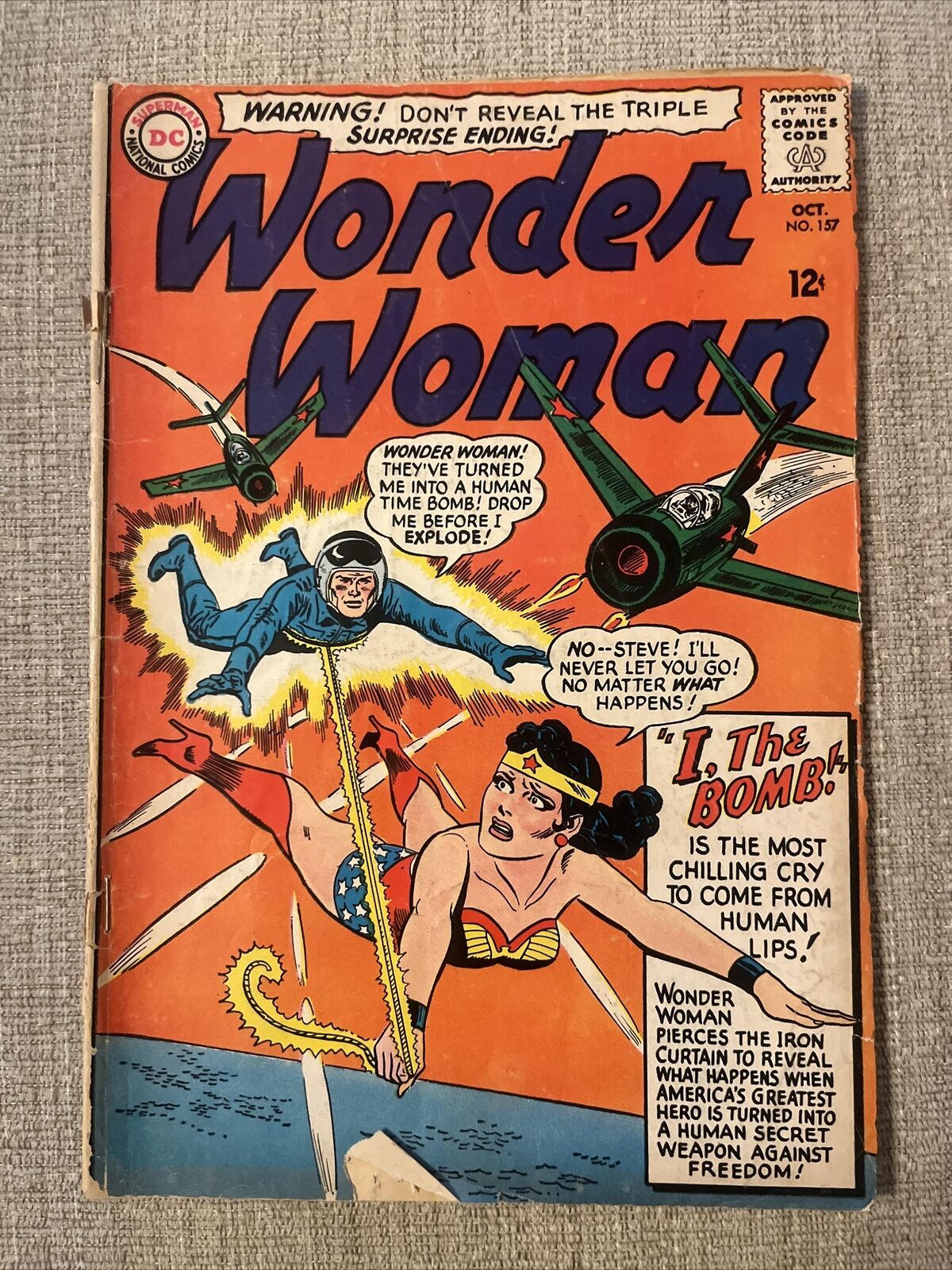 Wonder Woman #157 \'I-The Bomb\' | 1st Appearance Egg FU Ross Andru🔥🔥🔥