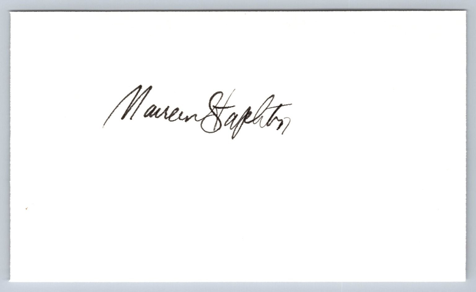 Maureen Stapleton Autograph Signed Card Actress Vintage Maureen Stapleton Autograph Signed Card Actress Vintage