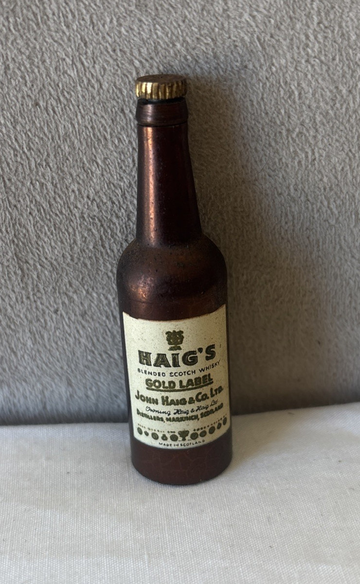 Rare 1950’s HAIG’S Advertising Whisky Scotch Figural Brass Bottle Opener Germany