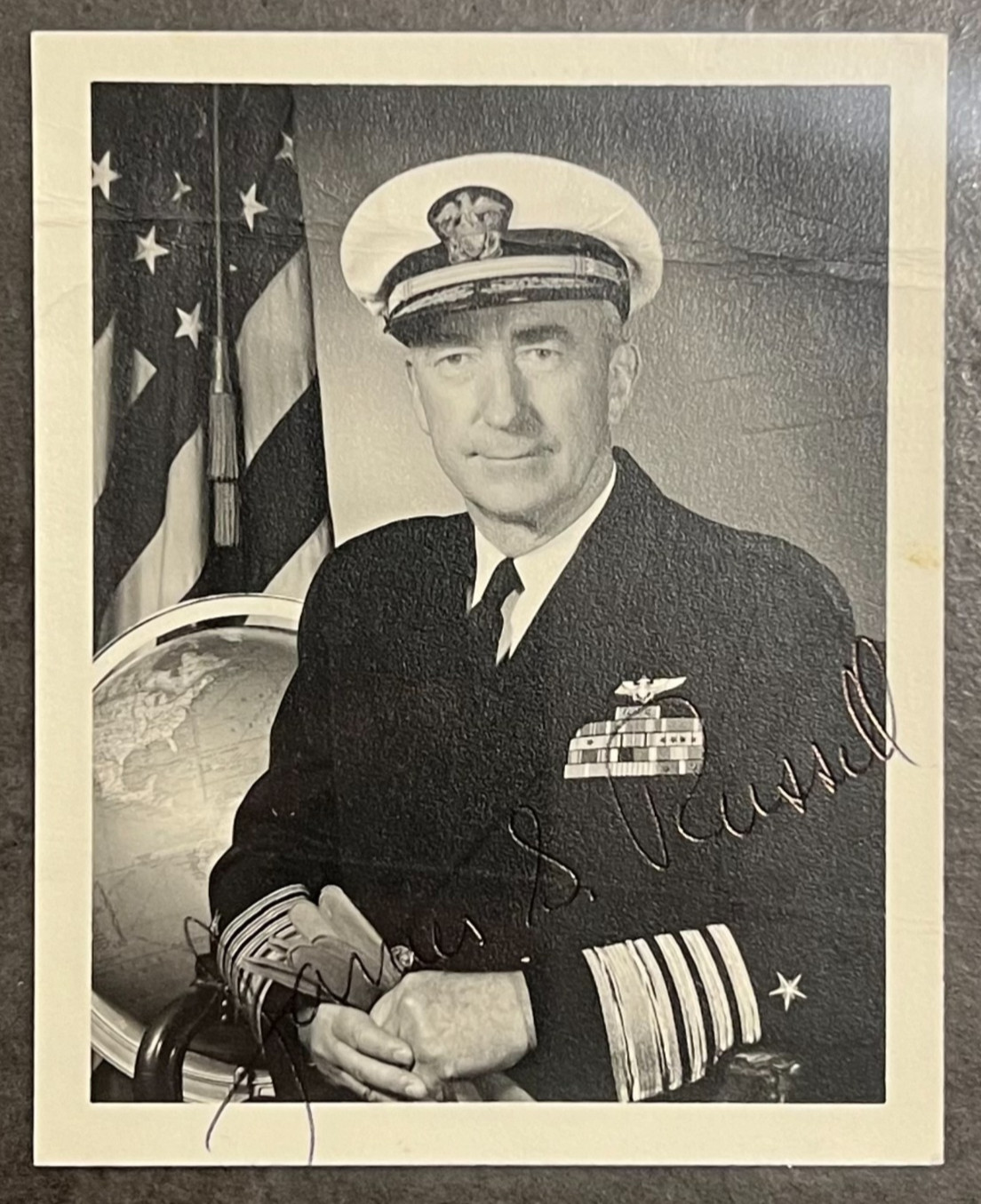 James S Russell Signed Photo US Navy Admiral Official Portrait Autograph