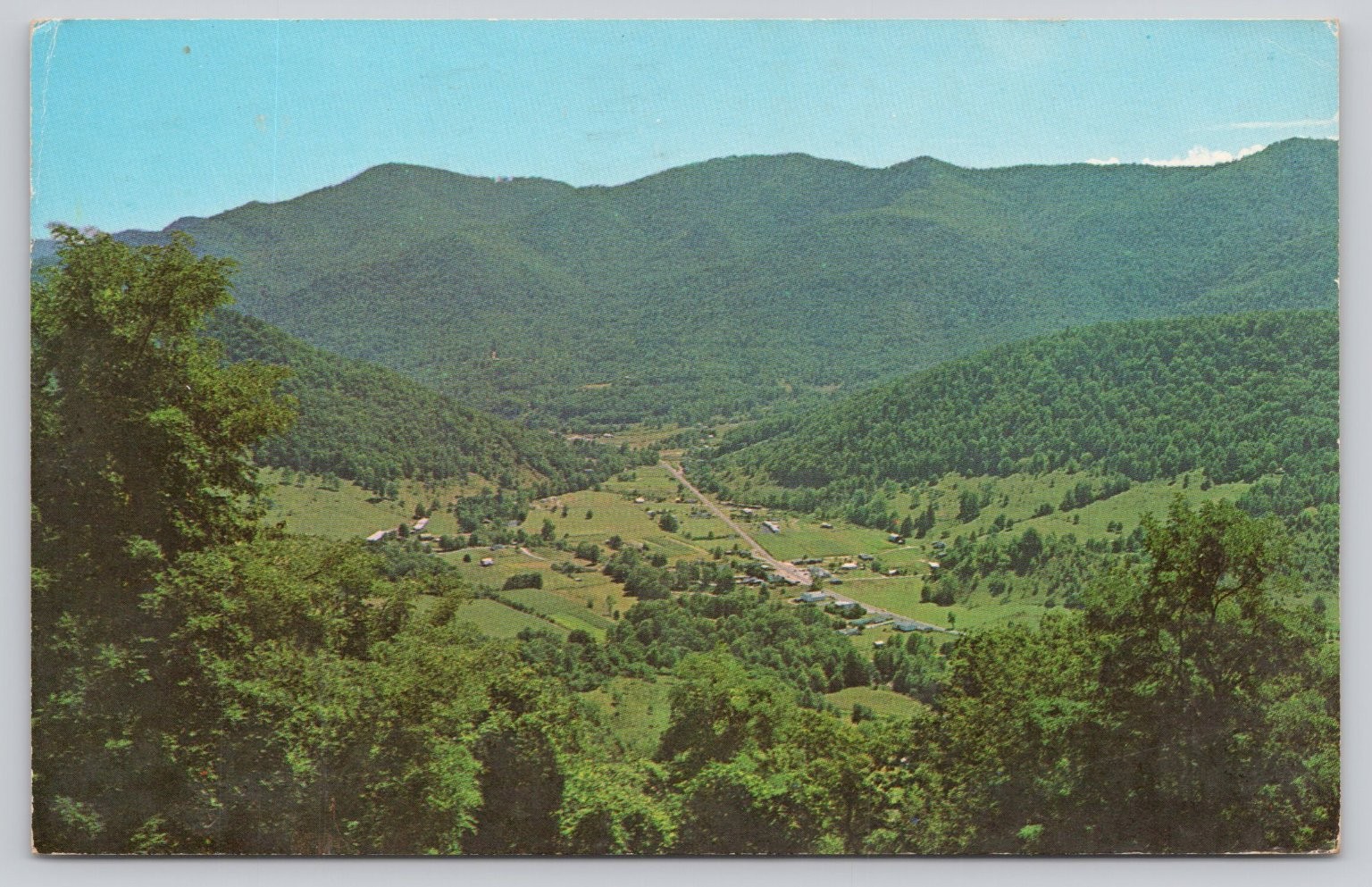 Vintage 1963 Maggie Valley NC Ghost Mtn Scenic View Postcard Eisenhower Stamp Vintage 1963 Maggie Valley NC Ghost Mtn Scenic View Postcard Eisenhower Stamp