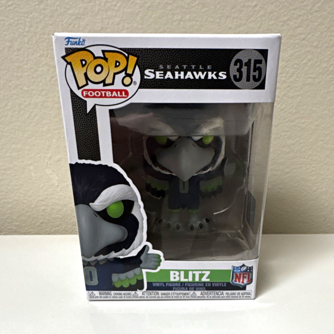 Funko Pop Football NFL Seattle Seahawks Blitz #315 Vinyl Figure