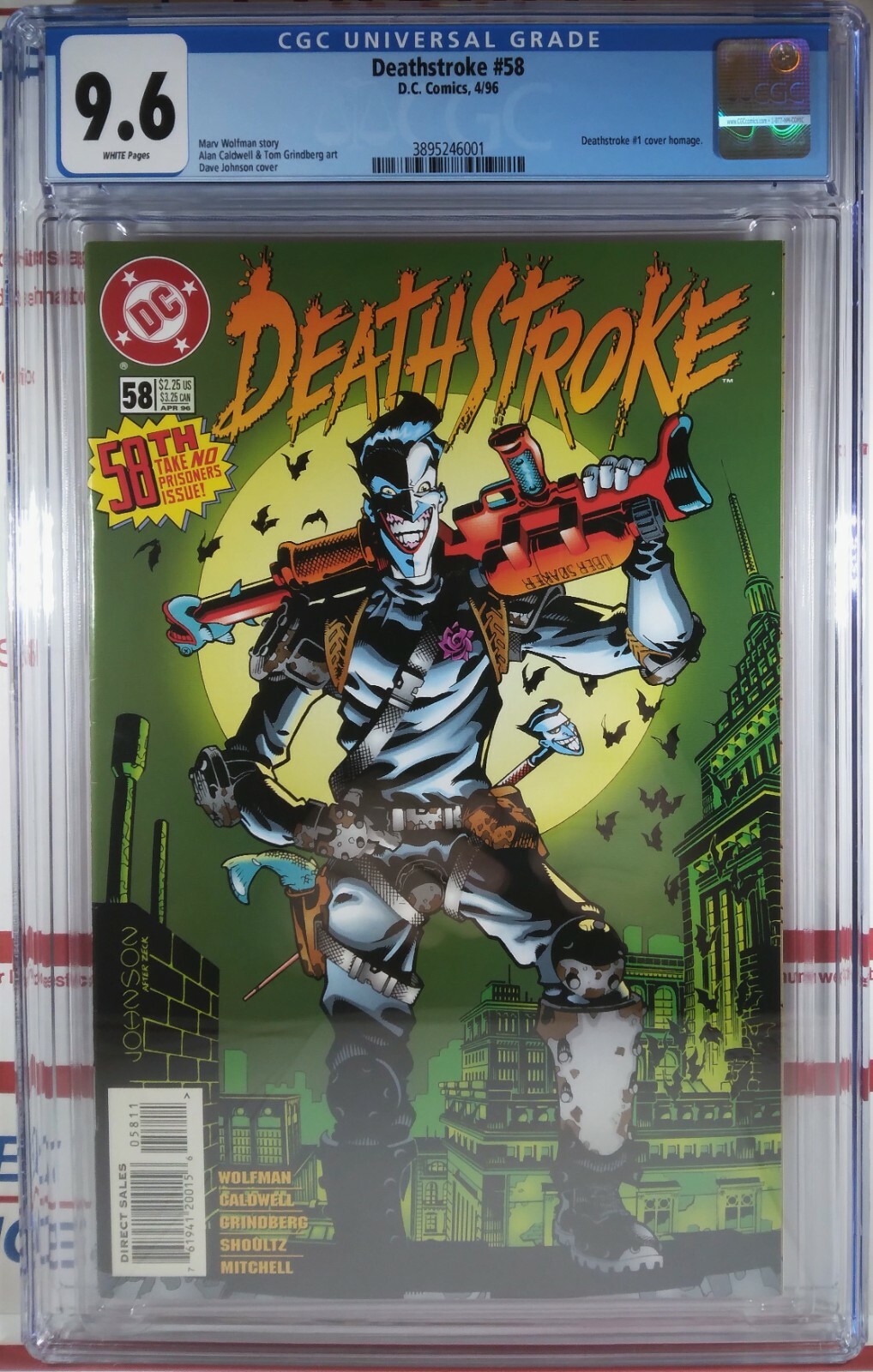 🤡 CGC 9.6 NM+ DEATHSTROKE #58 DC COMICS 1996 #1 DAVE JOHNSON JOKER Batman BTAS