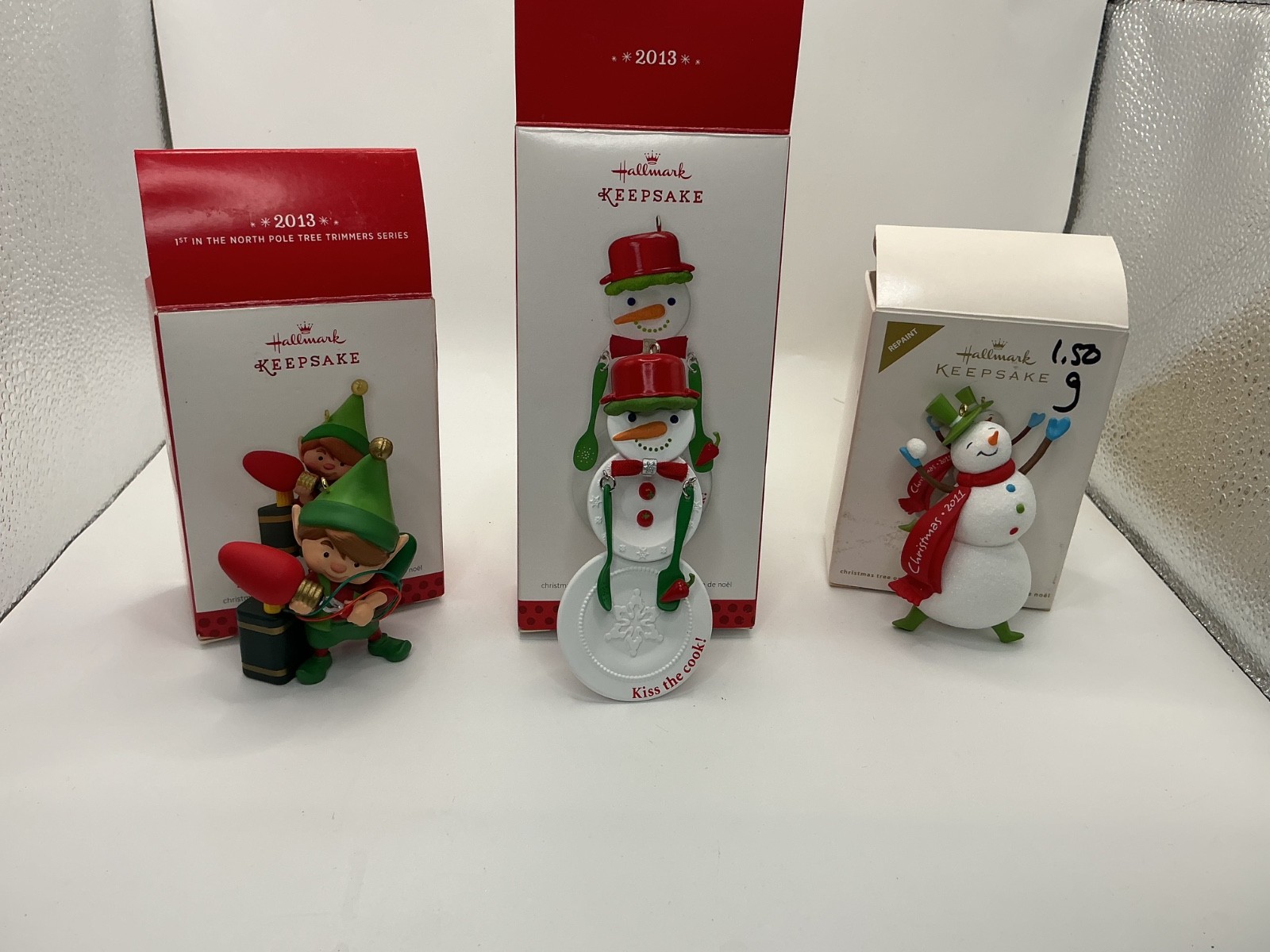 (3) Hallmark Christmas Keepsake Ornaments 2013 New in Box