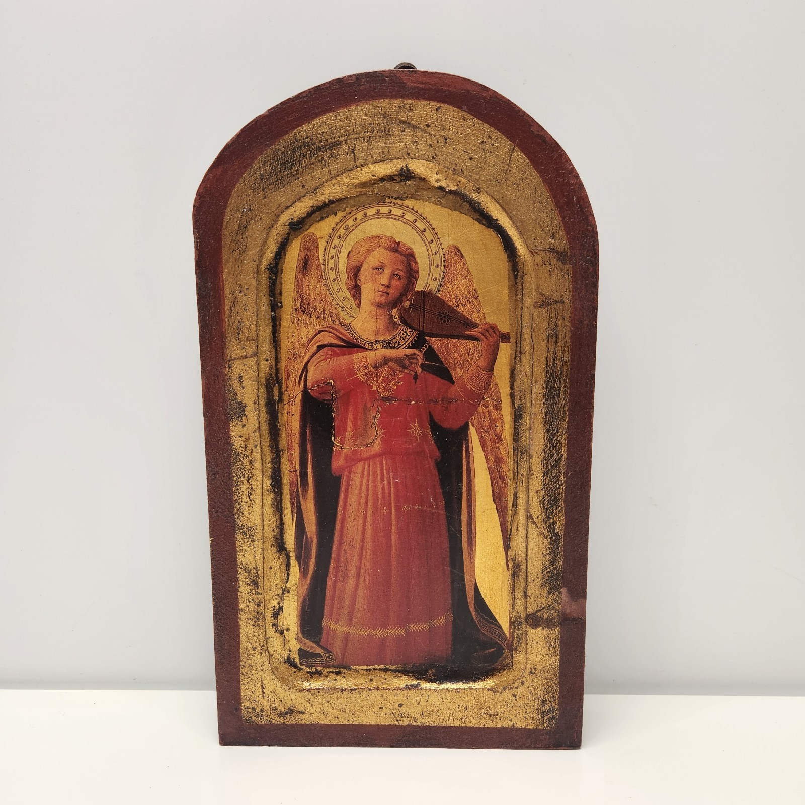 VTG Florentia Italian Gilt Wood Wall Plaque Fra Angelico Renaissance Angel Art VTG Florentia Italian Gilt Wood Wall Plaque Fra Angelico Renaissance Angel Art