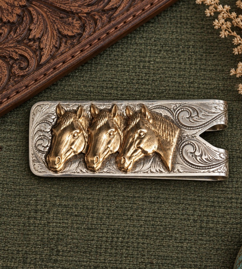 VOGT Sterling Silver and 14K Gold filled Money Clip Vintage
