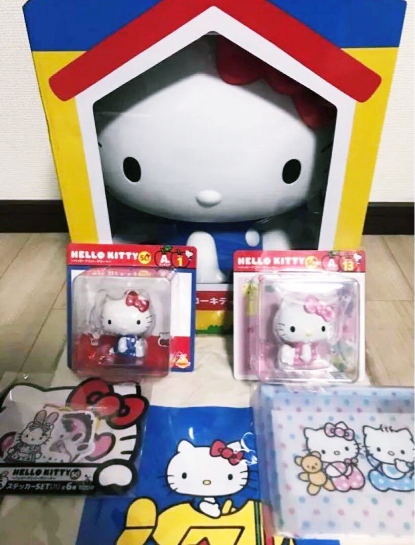 Hello Kitty 50th Happy Anniversary BIG Hello Kitty Last Prize C D G etc Set