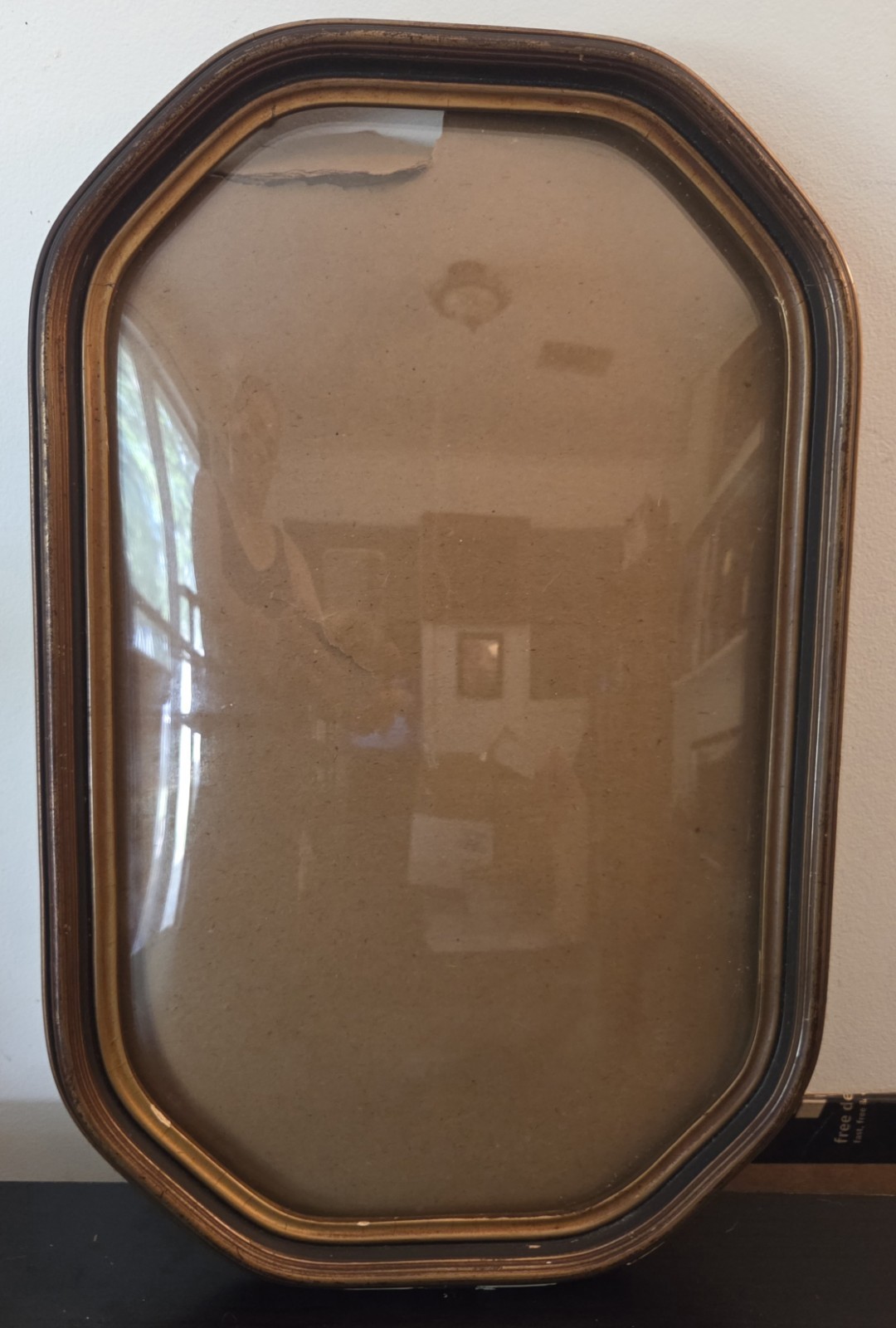 Antique Hexagonal Bubble Glass Frame
