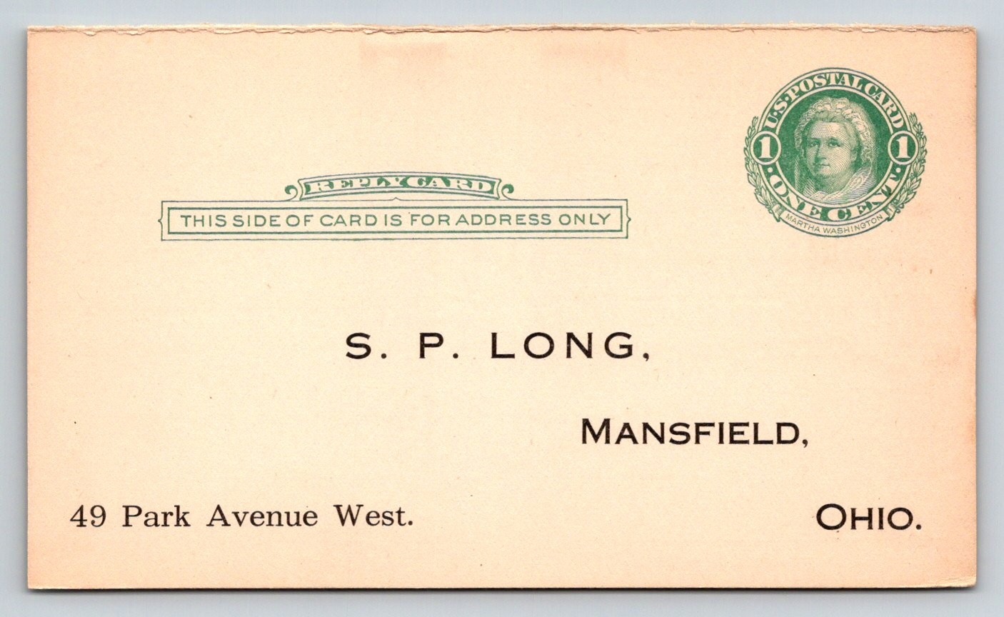Vintage 1913 S. P. Long Mansfield Ohio Old Testament Bible Postcard