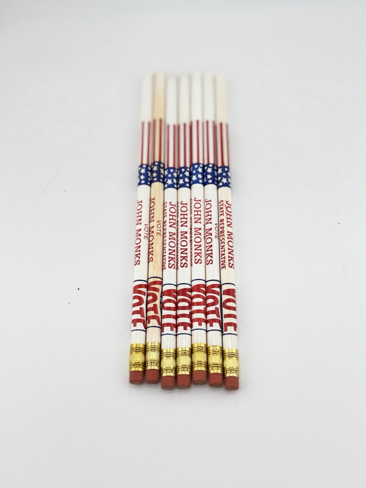 Lot 8 Vintage John Monks Campaign Pencils Vote State Representative Political