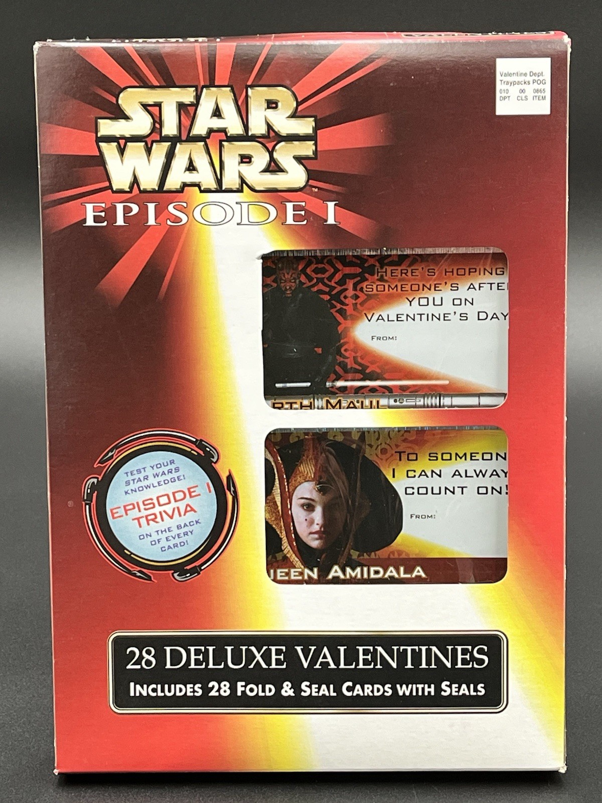 Vintage Star Wars Episode 1 Valentines Day 28 foil Cards New Sealed
