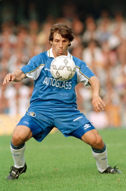 Gianfranco Zola of Chelsea in action 1997 Old Photo