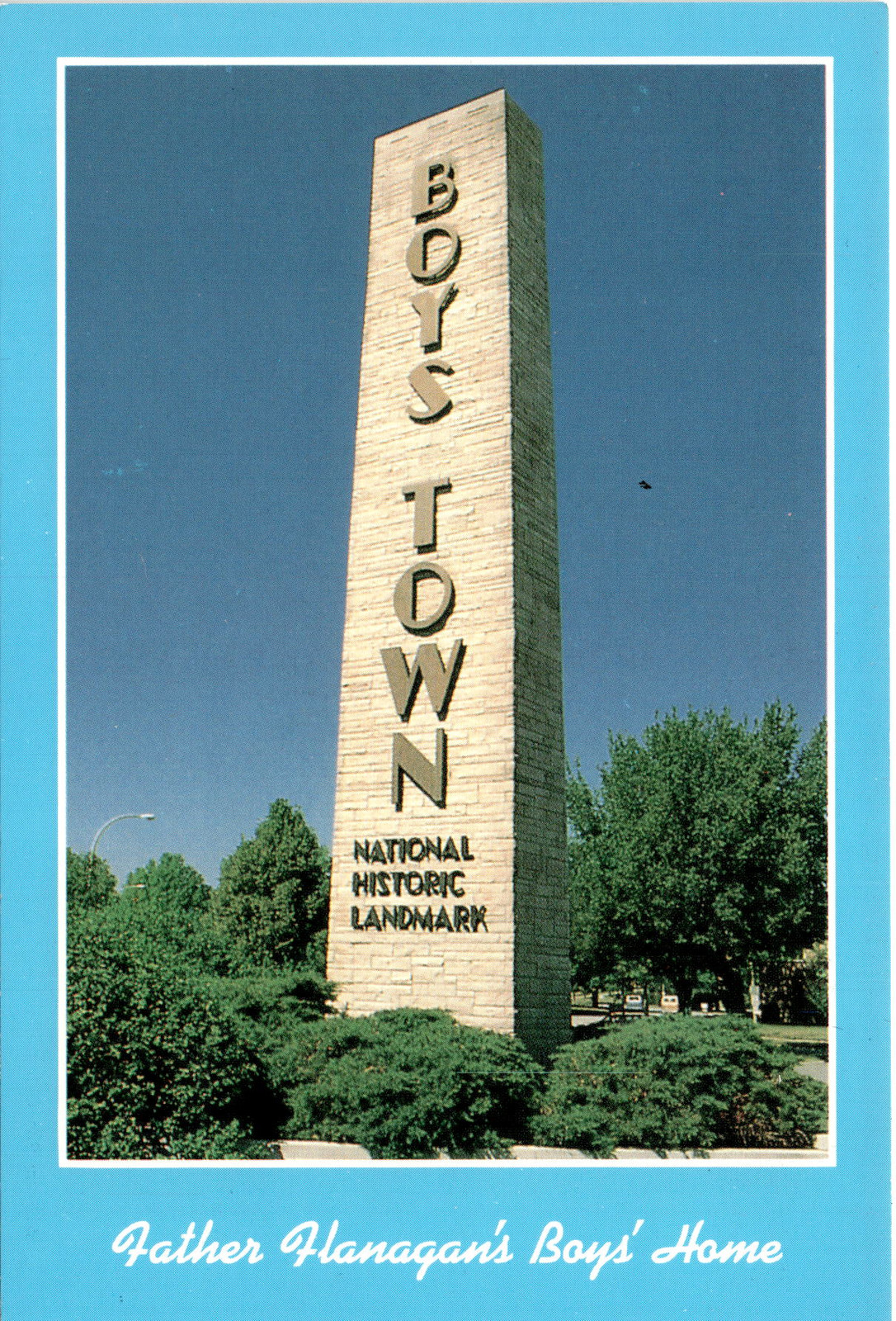Father Flanagan\'s Boys\' Home, Boys Town, Nebraska, Entrance Pylon, Postcard