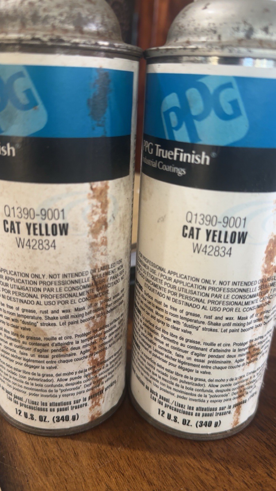 Lot of 2 PPG true Finish / CAT YELLOW/ Industrial Coatings