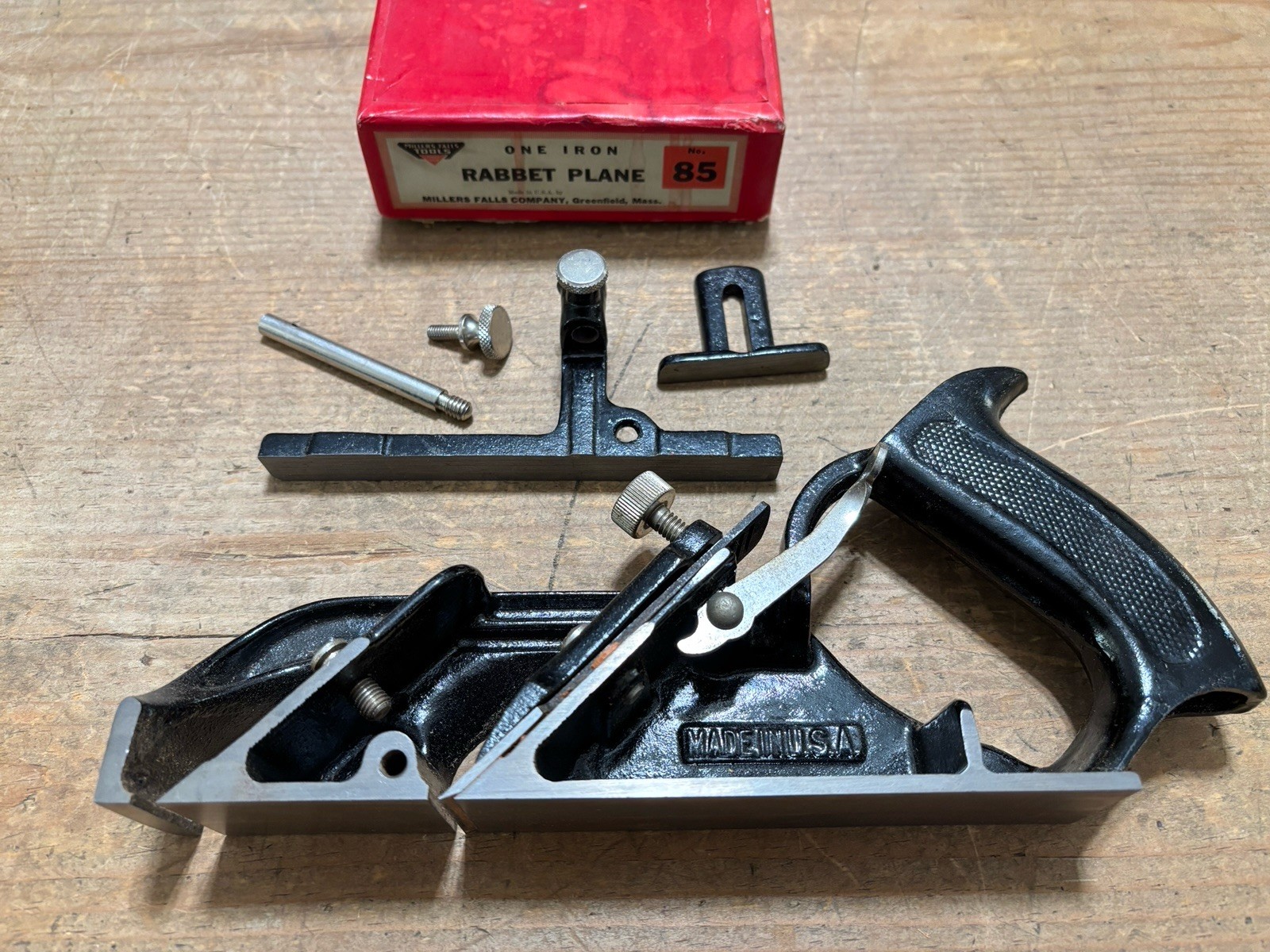 Millers Falls No 85 Rabbet Plane w/ Original Box - Mint w/ Original Box
