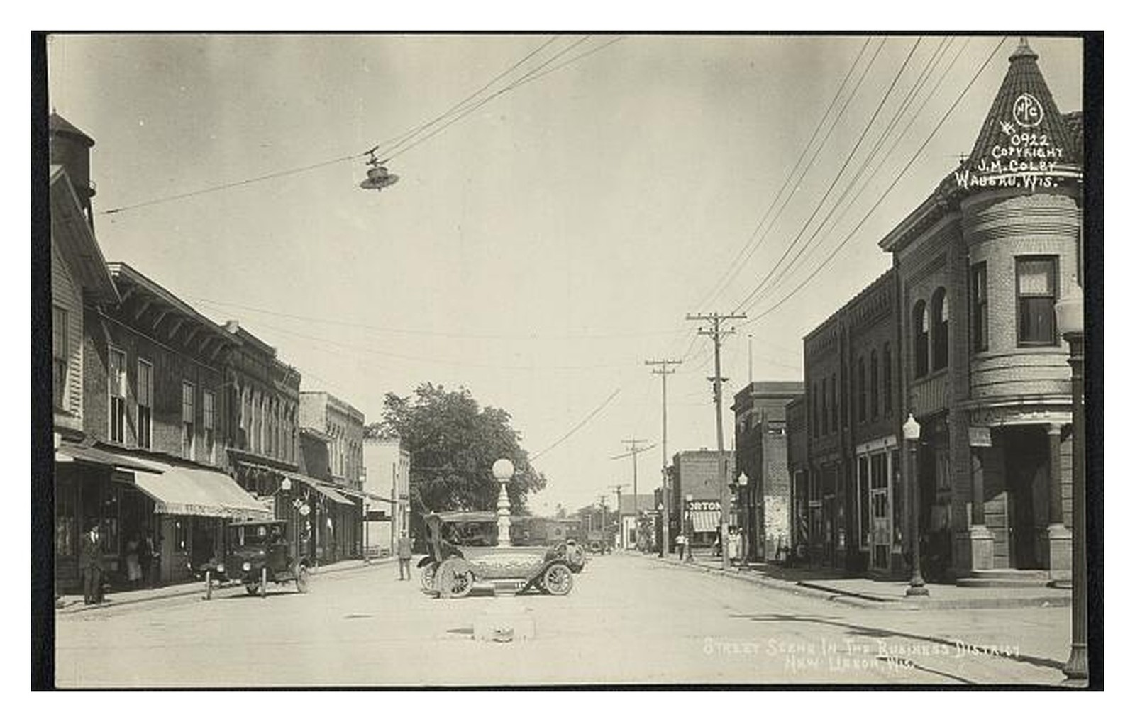 New Lisbon Wisconsin Main Street Standard Postcard