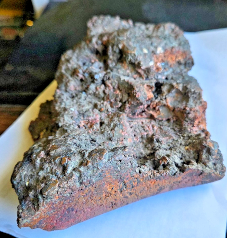 Massive Bisbee Copper Splash Specimen From Douglas AZ Smelter - 7x4x2 - 4lbs 5oz