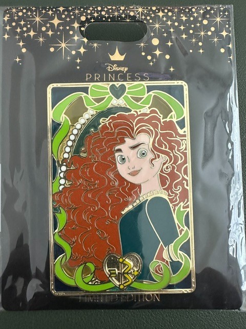 Disney Pink PALM Stained Glass Merida LE 300 Pin