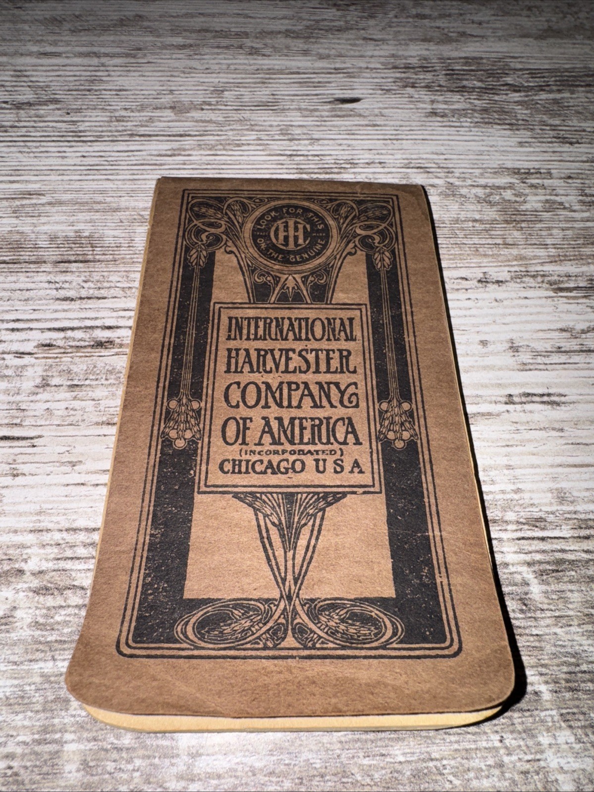 1910-1911 International Harvester Company Pocket Ledger IHC Chicago