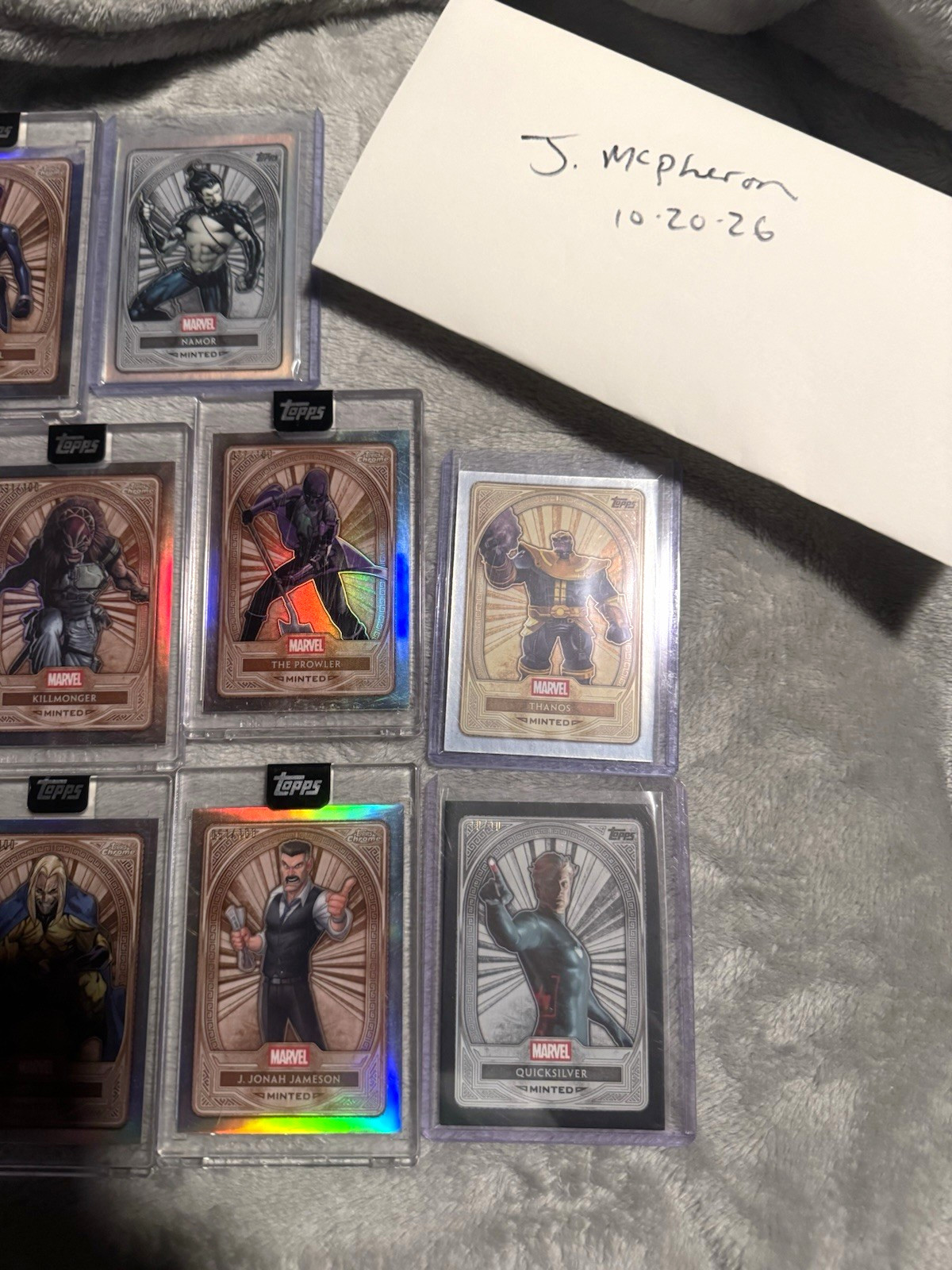 Topps Chrome Marvel 12-Card Lot Parallel Namor Thanos Quicksilver Killmonger