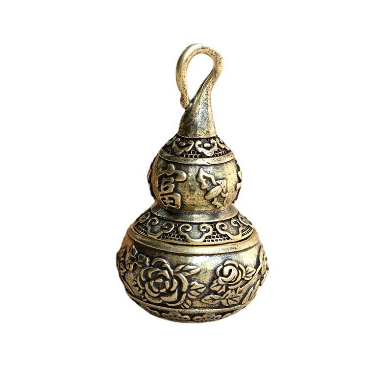 Hollow Gourd Trinket Tea Pet Ceremony Antique Bronze Model Figurines