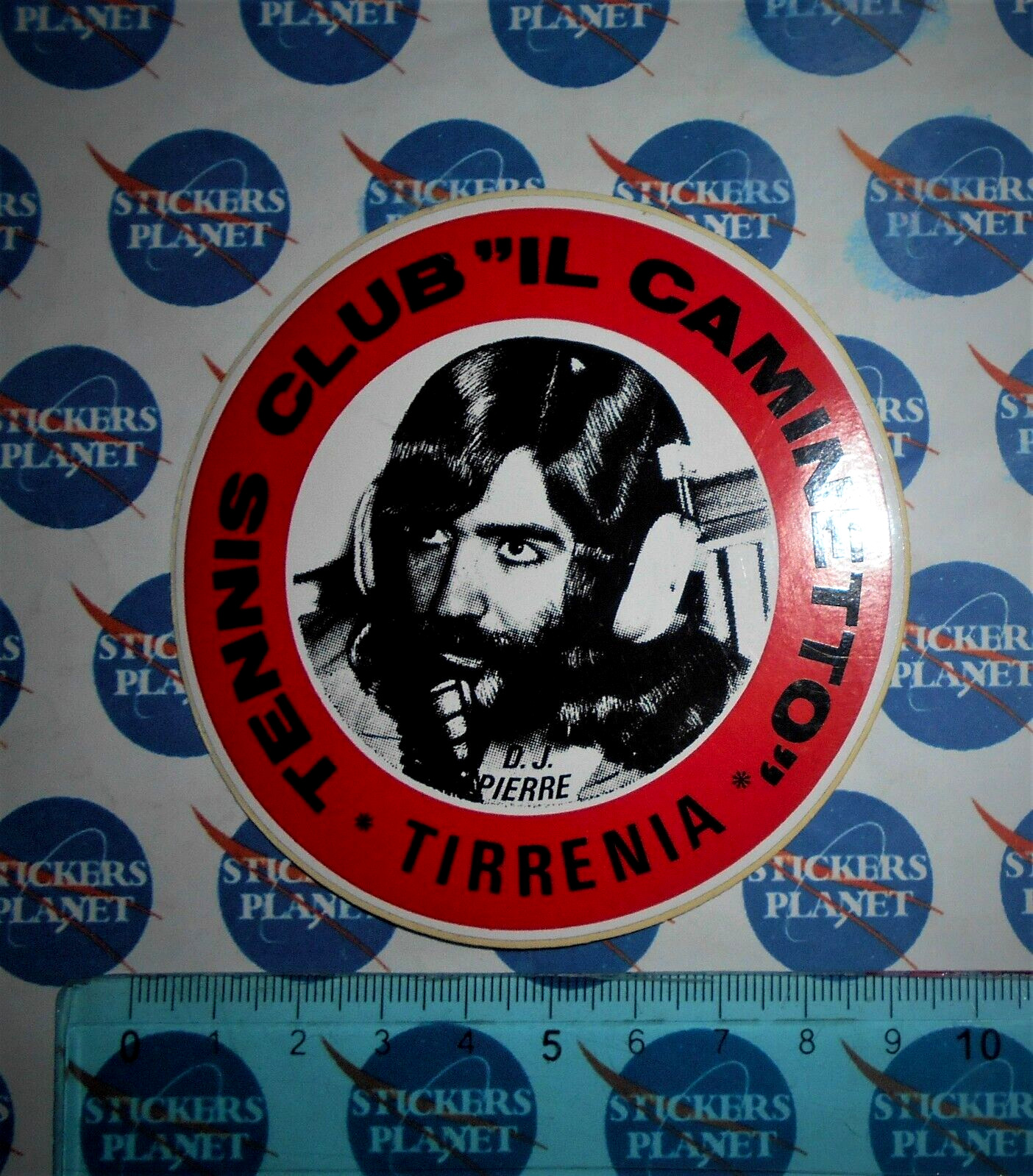VINTAGE D.J. STICKER STICKER DECAL PIERRE TENNIS CLUB THE FIREPLACE VINTAGE D.J. STICKER STICKER DECAL PIERRE TENNIS CLUB THE FIREPLACE