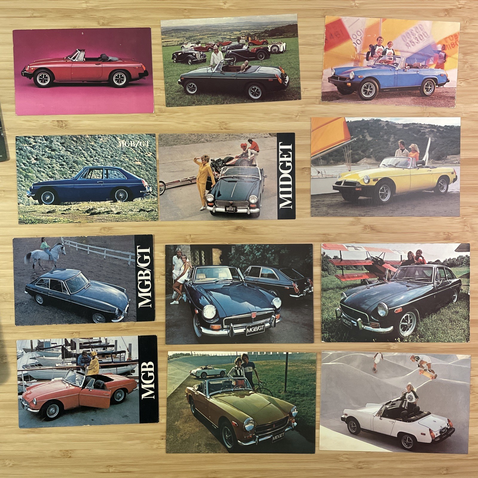 MG Vintage 1970s Postcards Lot of 12 MG Vintage 1970s Postcards Lot of 12