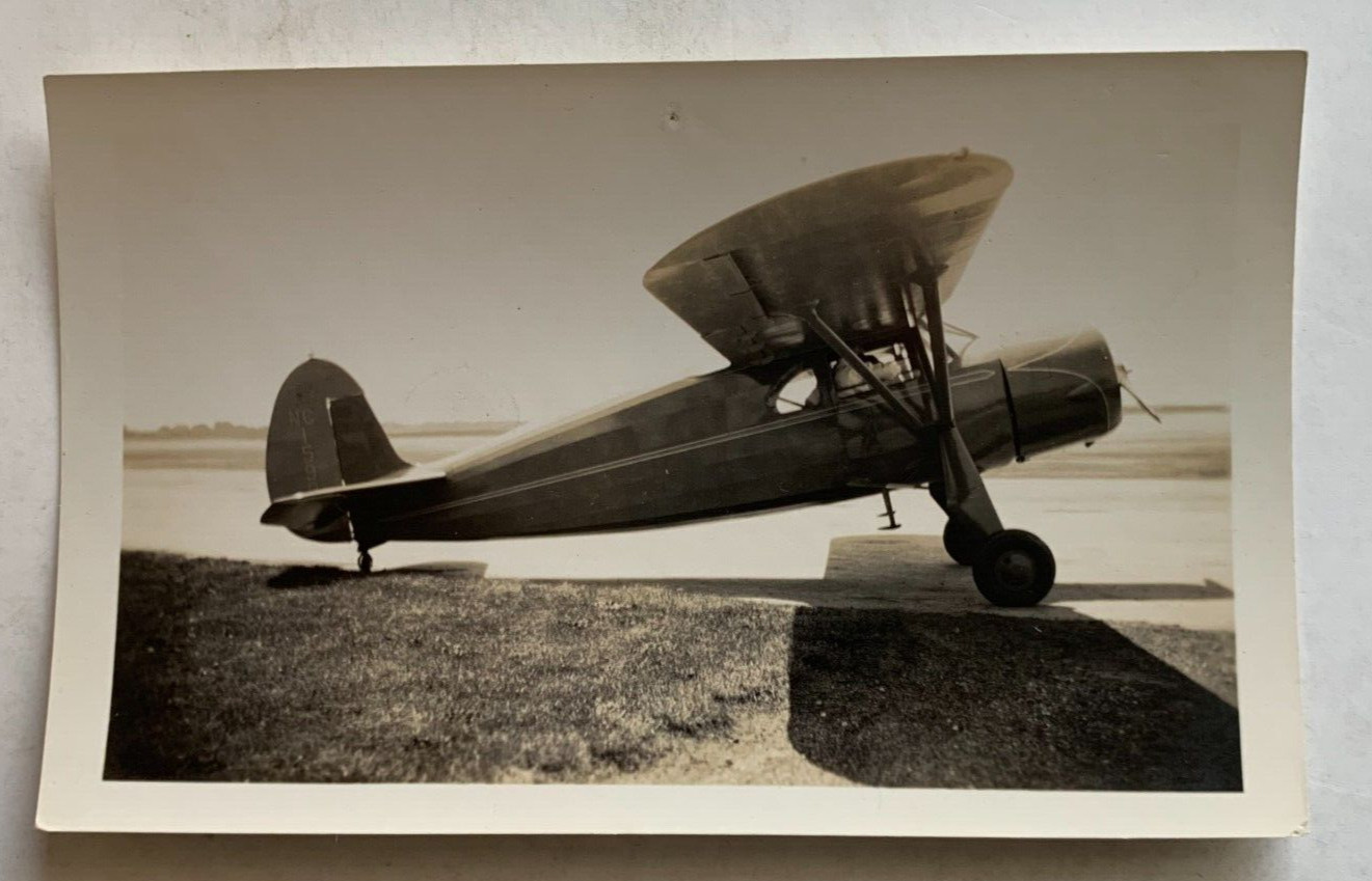 Vintage ca 1930s B&W Photo Airplane Aircraft plane side view 2.75 x 4.5 Inches
