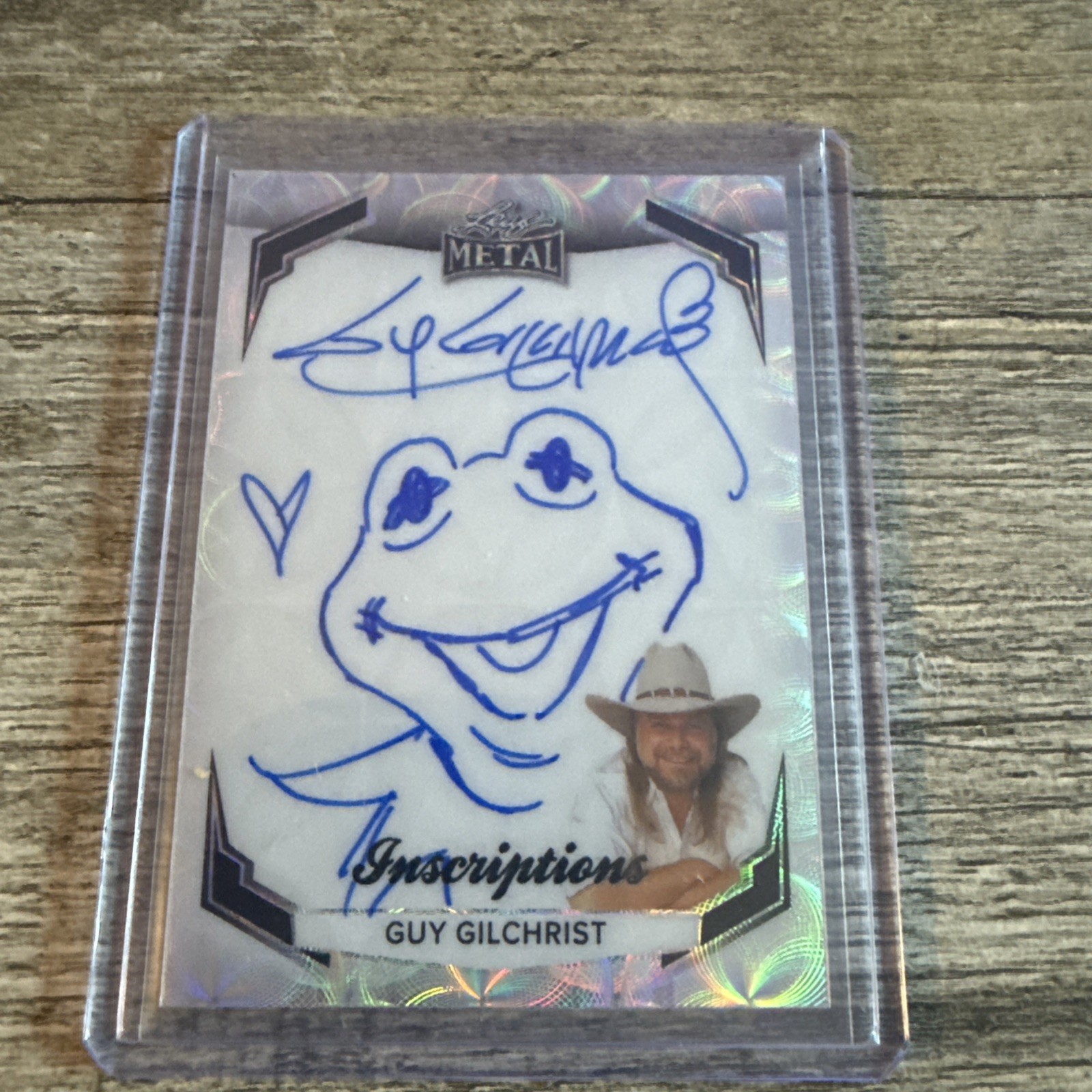 Guy Gilchrist 2025 Leaf Metal Inscriptions sketch Auto Kermit The Frog 19/149