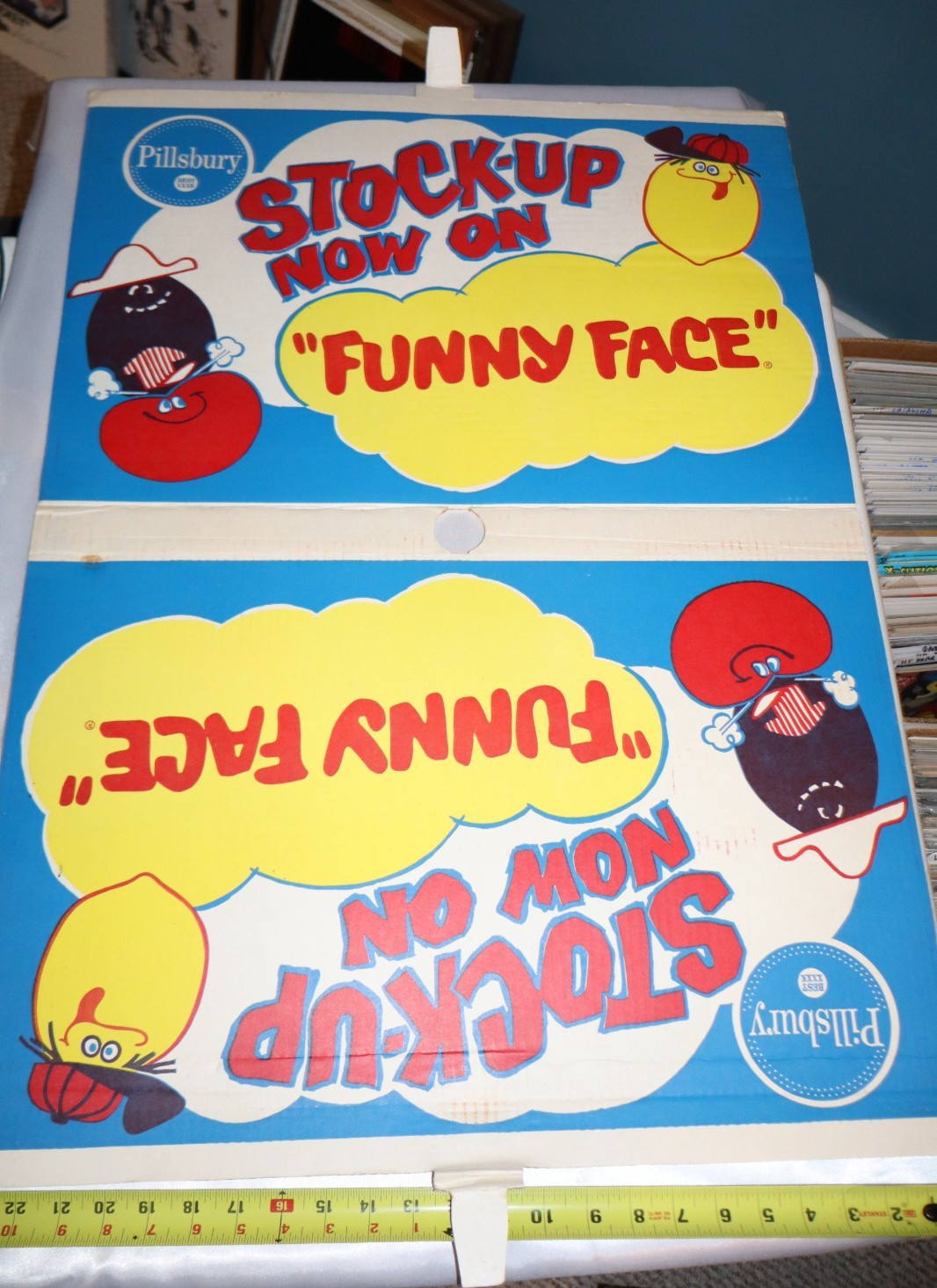 RARE Pillsbury Funny Face Store Advertising Sign 16x24\ RARE Pillsbury Funny Face Store Advertising Sign 16x24\