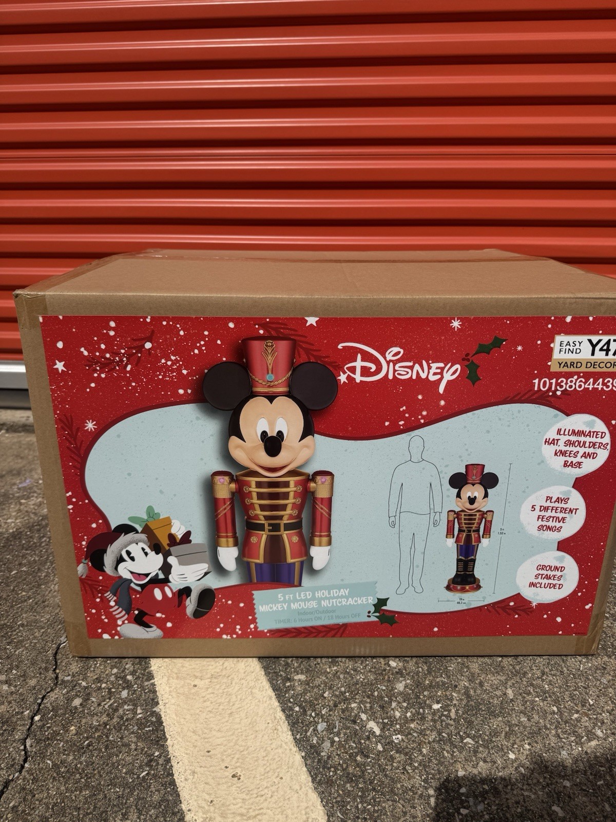 Disney 5 Ft LED Holiday Mickey Mouse Nutcracker 2025 Home Depot New - Ships NOW