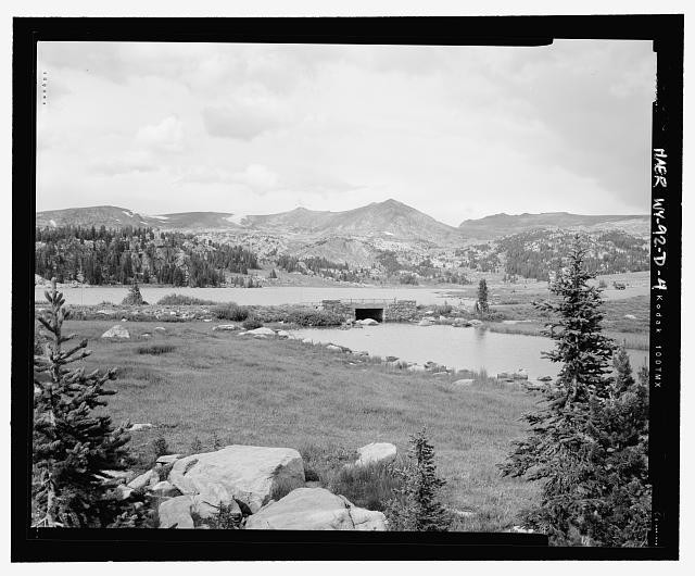 Photo:Beartooth Bridge North View 1900s Mountain Lake Landscape
