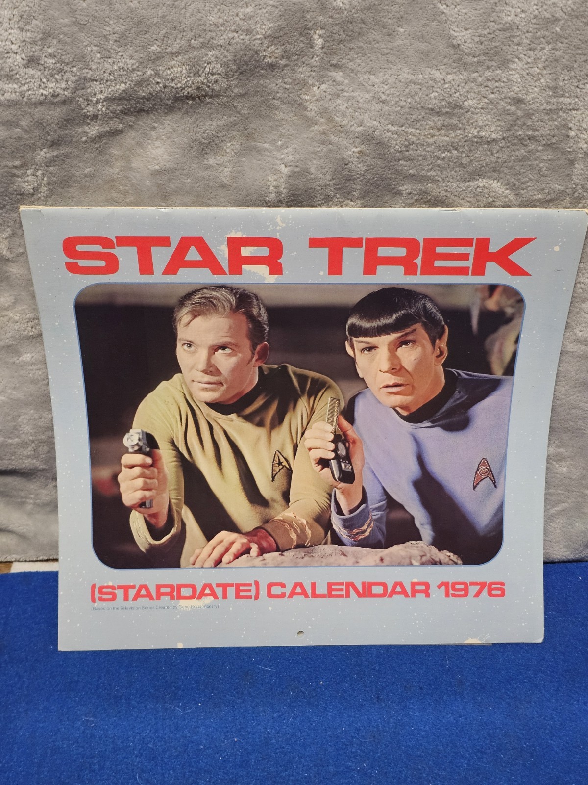 Vintage 1976 Star Trek Stardate Calendar Complete w Centerfold Poster