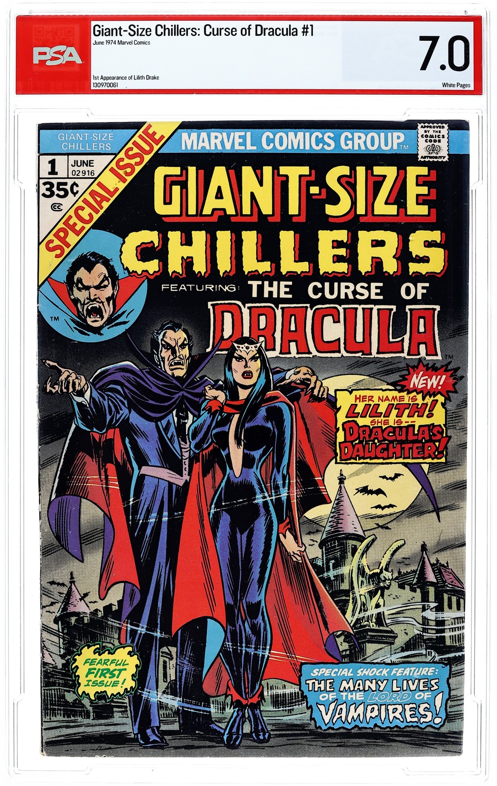 Giant Size Chillers Featuring Dracula #1 PSA 7.0 1974
