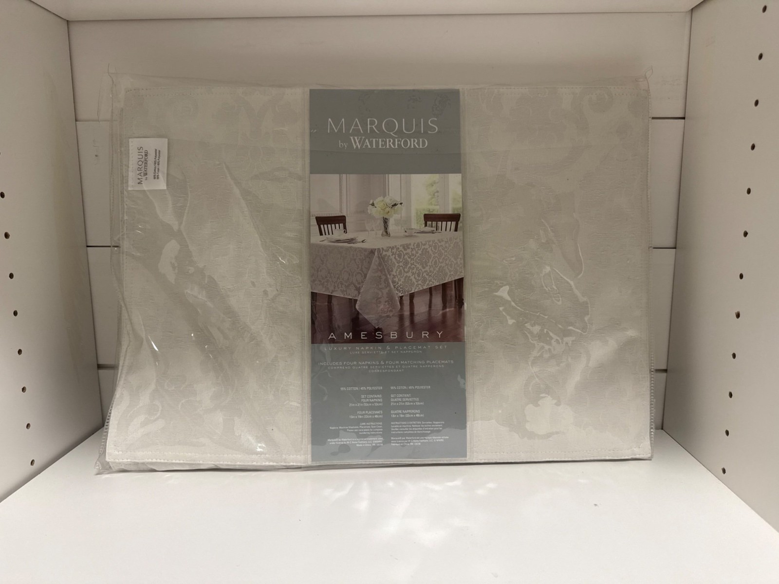 Marquis by Waterford Amesbury Luxury Napkin & Placemat Set Table Linens NEW