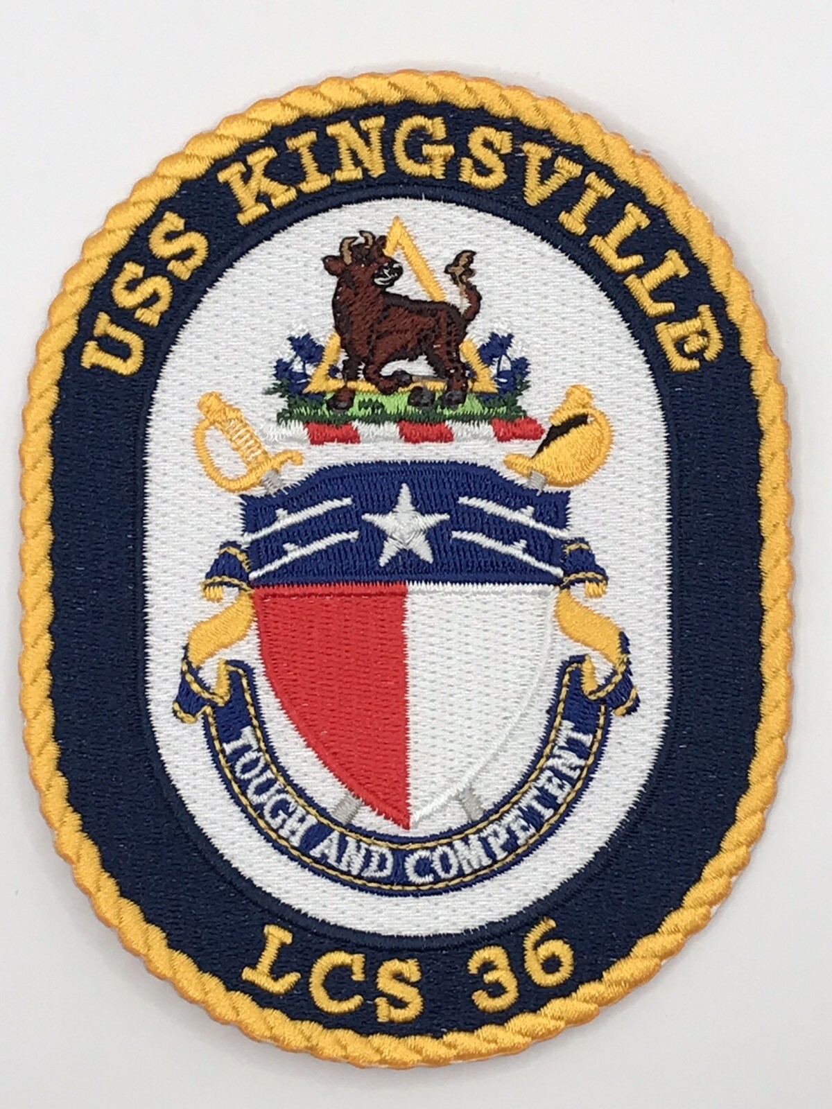 Ship\'s crest patch of USS KINGSVILLE (LCS 36)