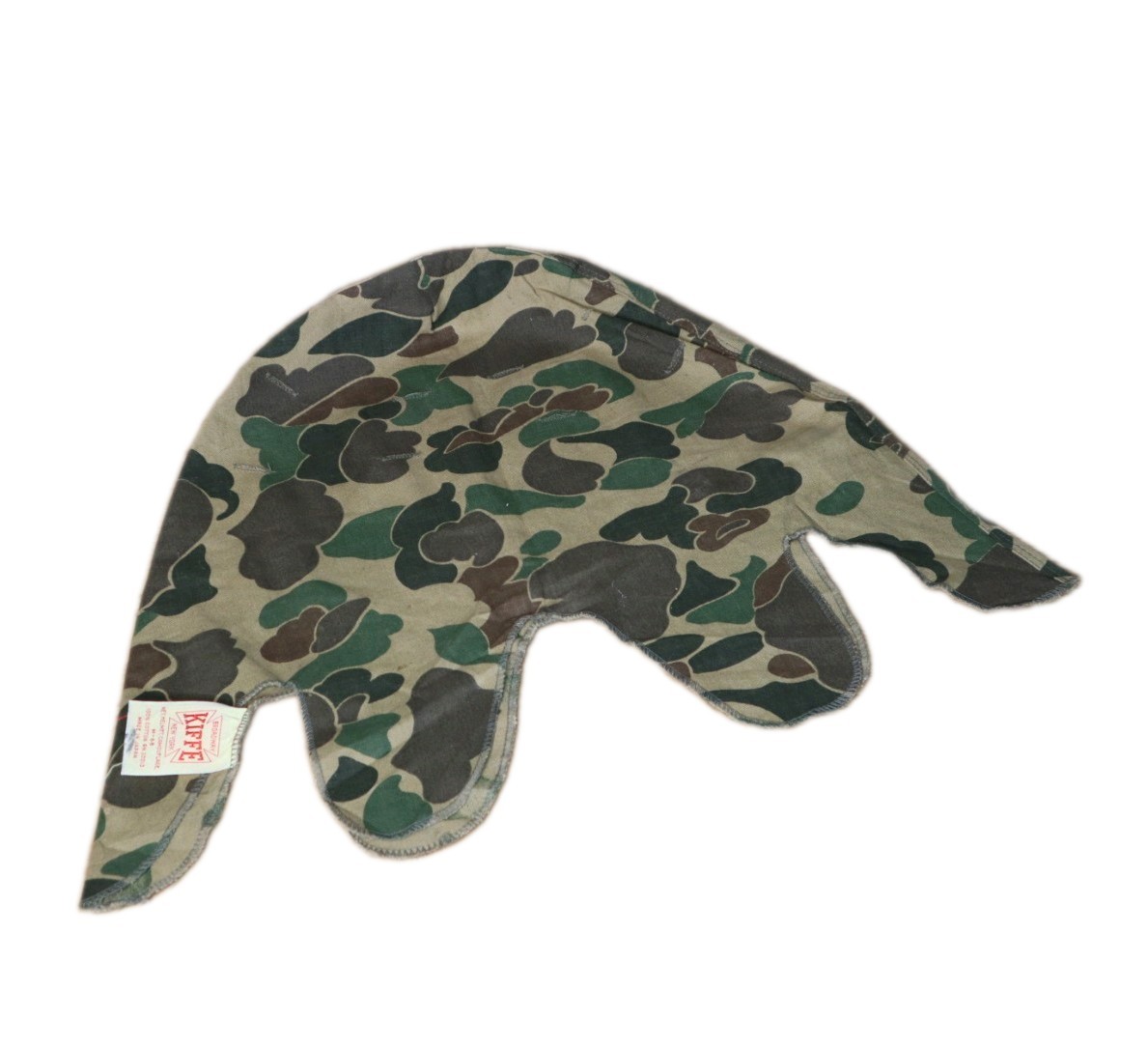RARE VTG Vietnam War ARVN Ranger KIFFE Duck Hunter Spot Camo M1 Helmet Cover TAG