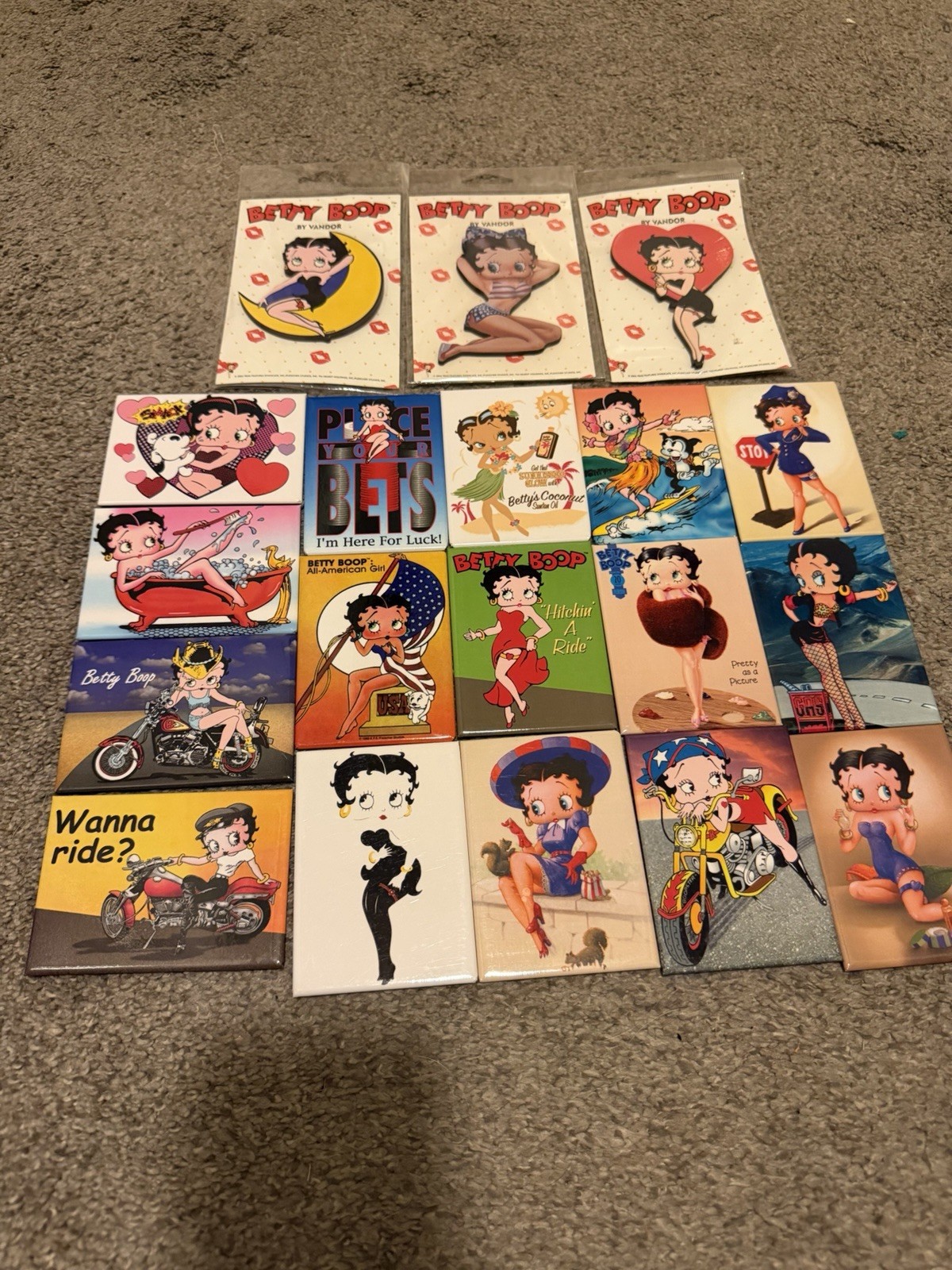 Vintage 1994-97 Betty Boop Magnet Set Lot of 19 Pre-Owned GUC