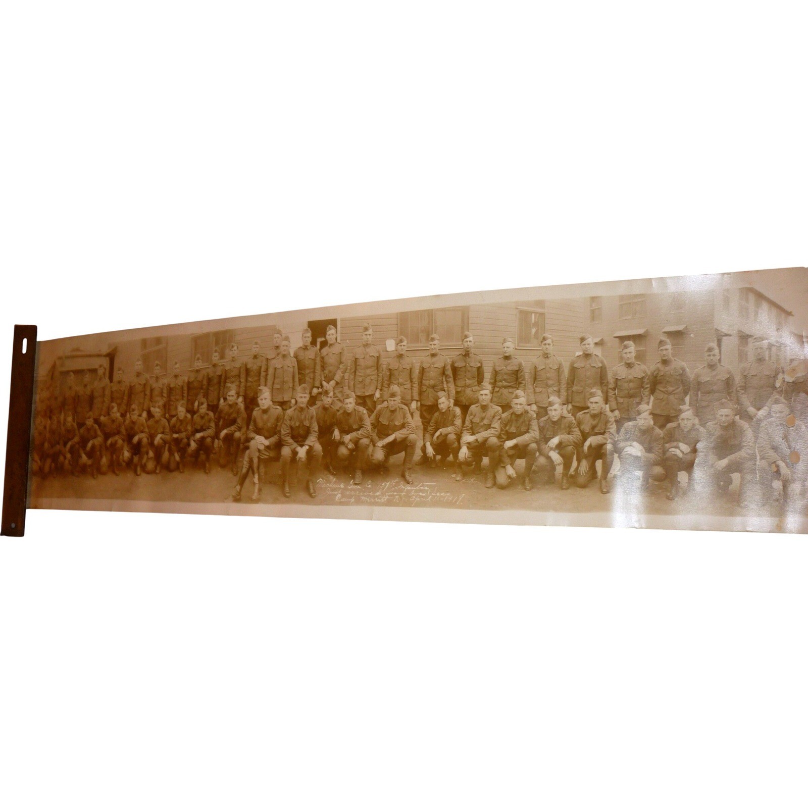 WWI Photo Panorama 151st Infantry Machine Gun Co Camp Merritt NJ 1919 Watts WWI Photo Panorama 151st Infantry Machine Gun Co Camp Merritt NJ 1919 Watts