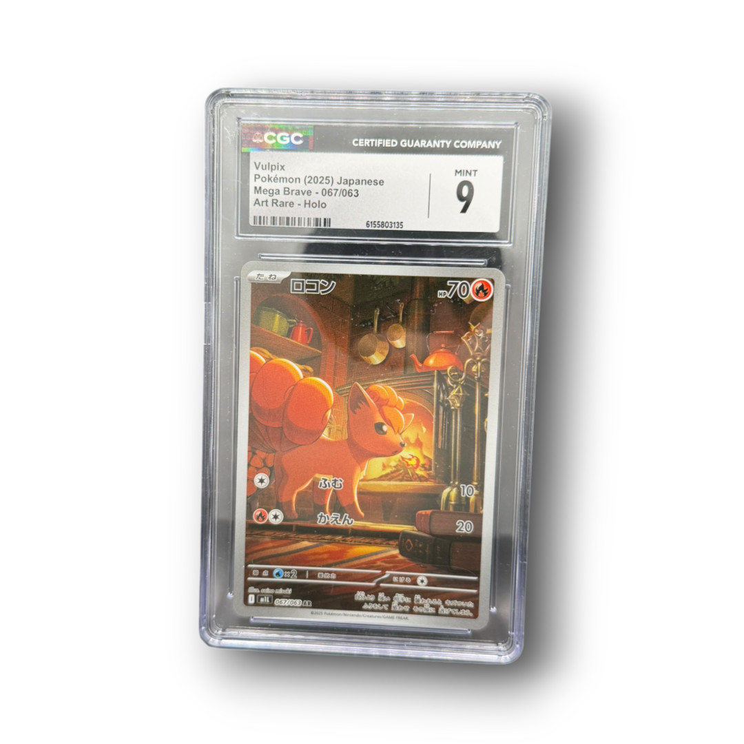 2025 Pokémon Japanese Mega Brave Vulpix #067 Art Rare Holo CGC 9