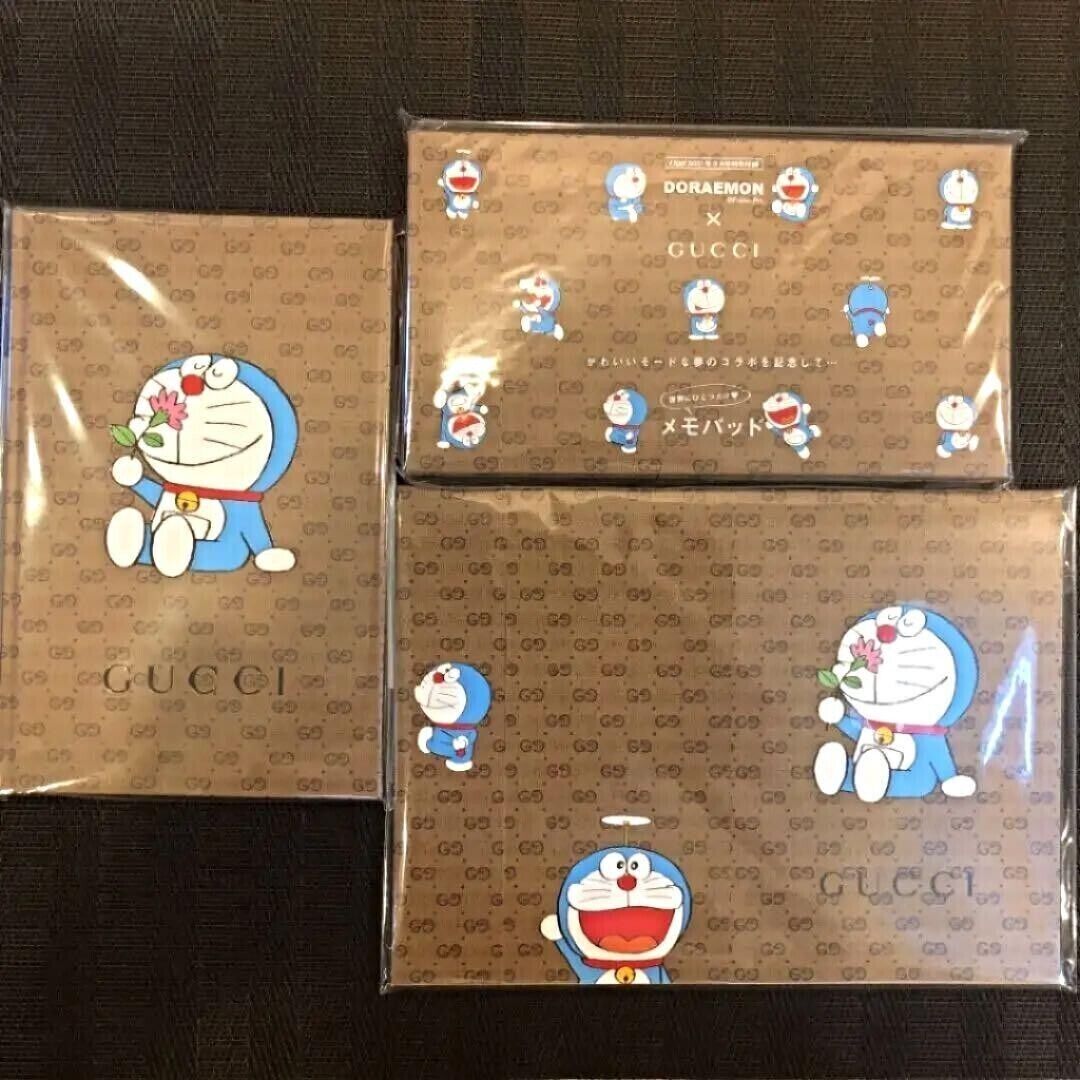 NEW GUCCI x Doraemon Collaboration Japan Notebook Memo Pad Special letter paper