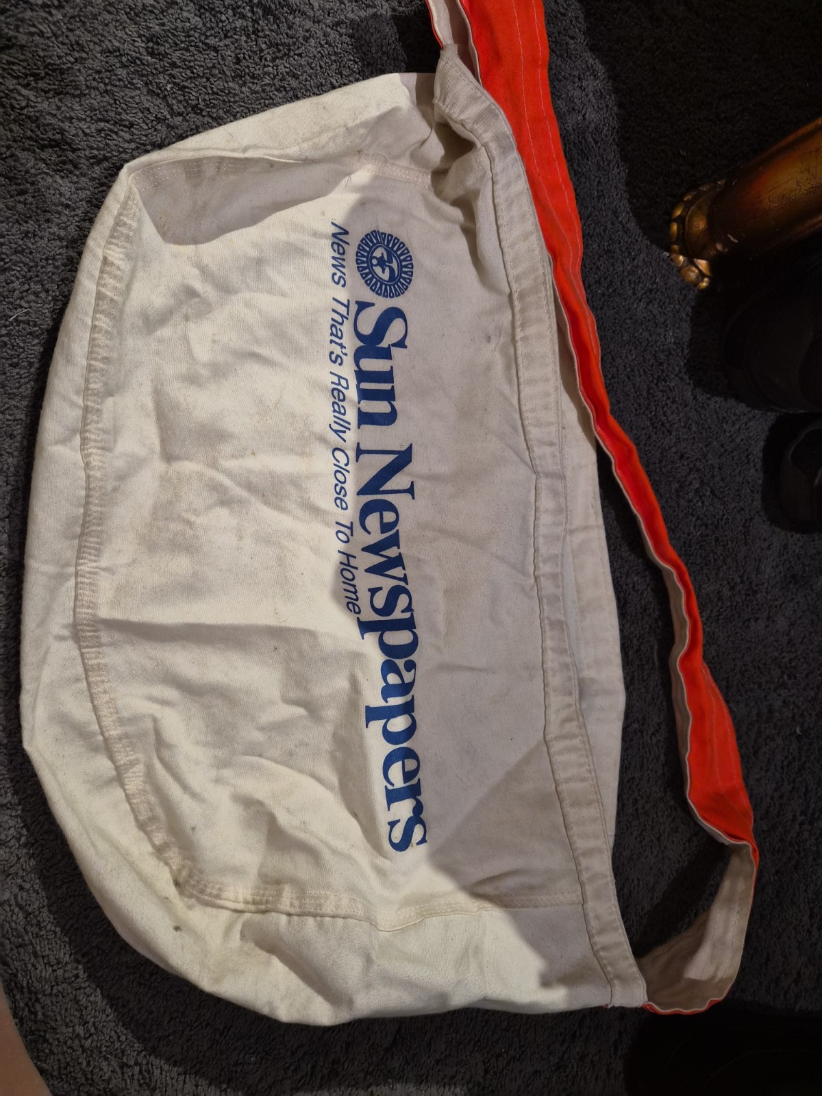 Vintage Cleveland Ohio Sun Newspapers Delivery Bag